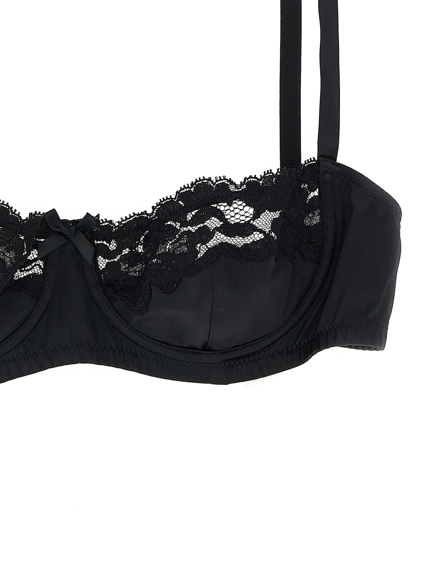 Dolce & Gabbana Women Bra In Silk And Lace In Black
