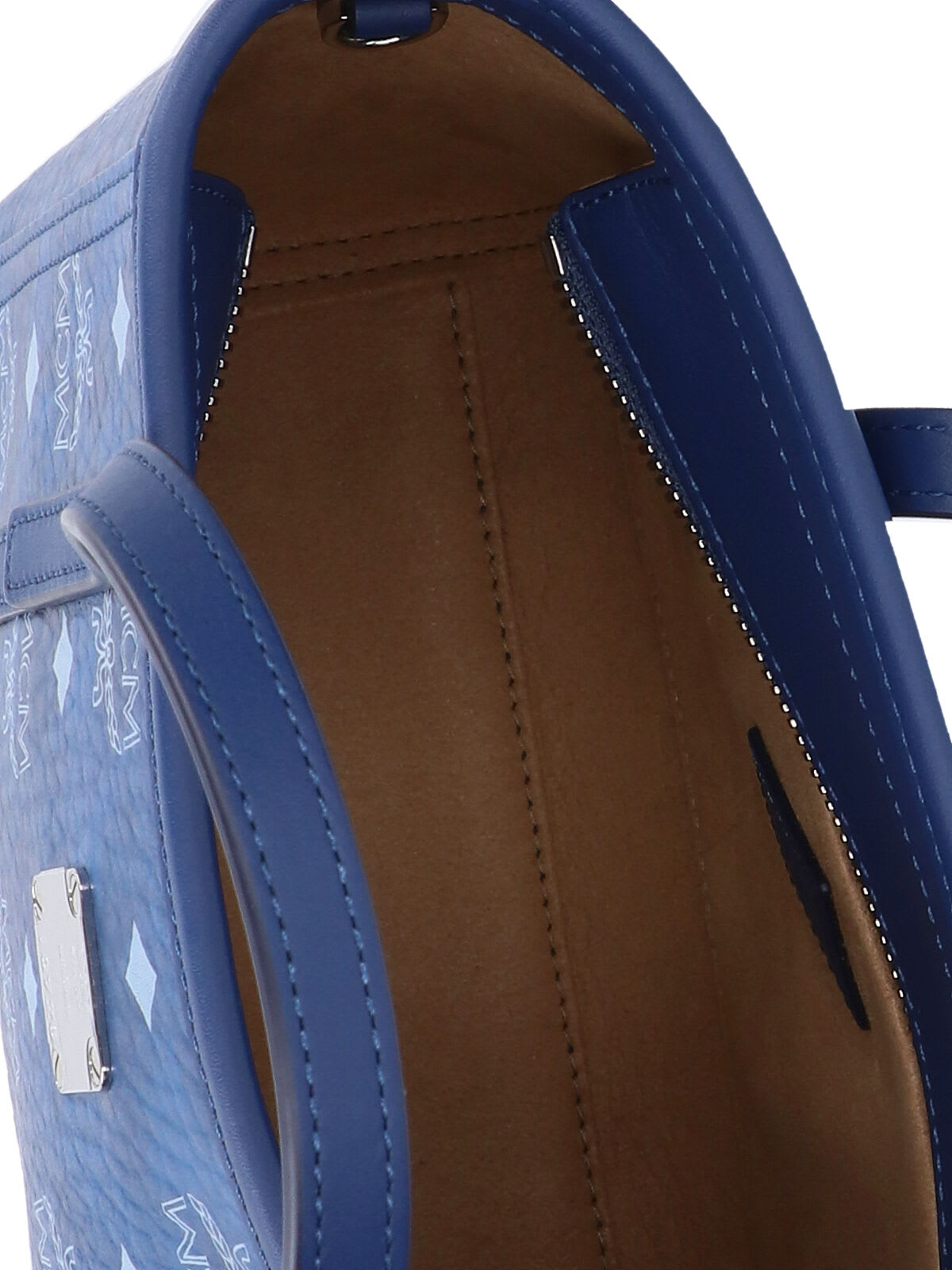 Mcm Toni Shopper Small Tote Bag In Blue
