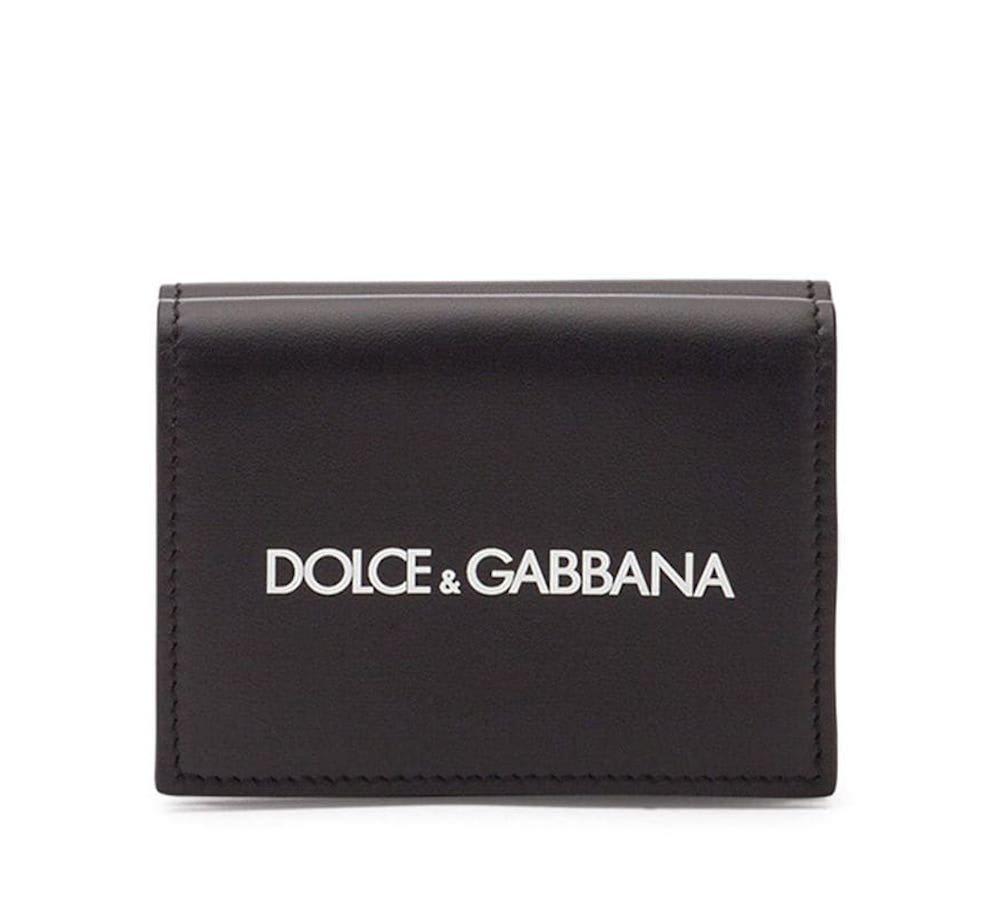 Shop Dolce & Gabbana Logo Printed Bi-fold Wallet In Black