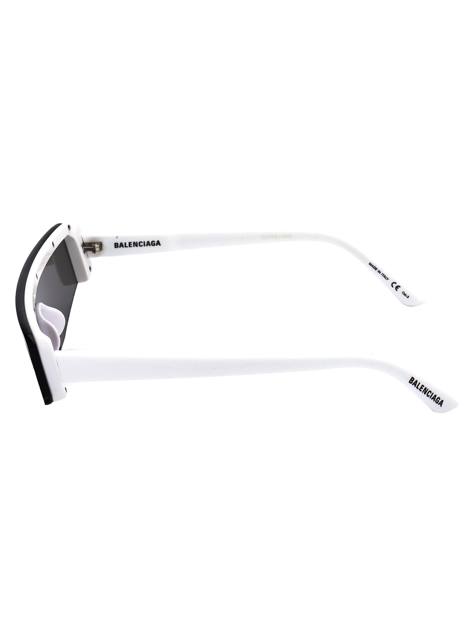 Balenciaga Grey Ski Rectangular-frame Sunglasses In Blue