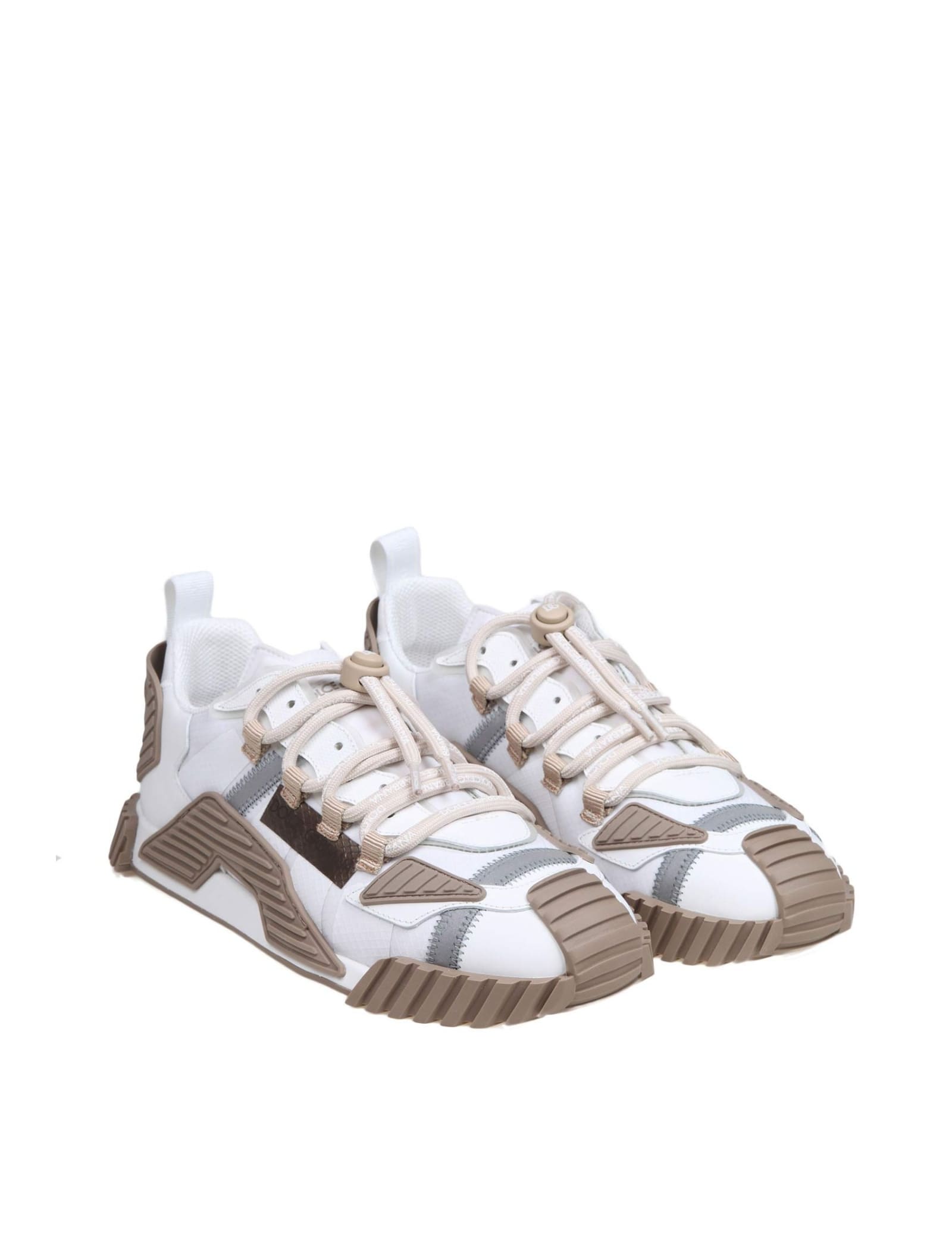 Shop Dolce & Gabbana Ns1 Sneaker In Mix Materials In White