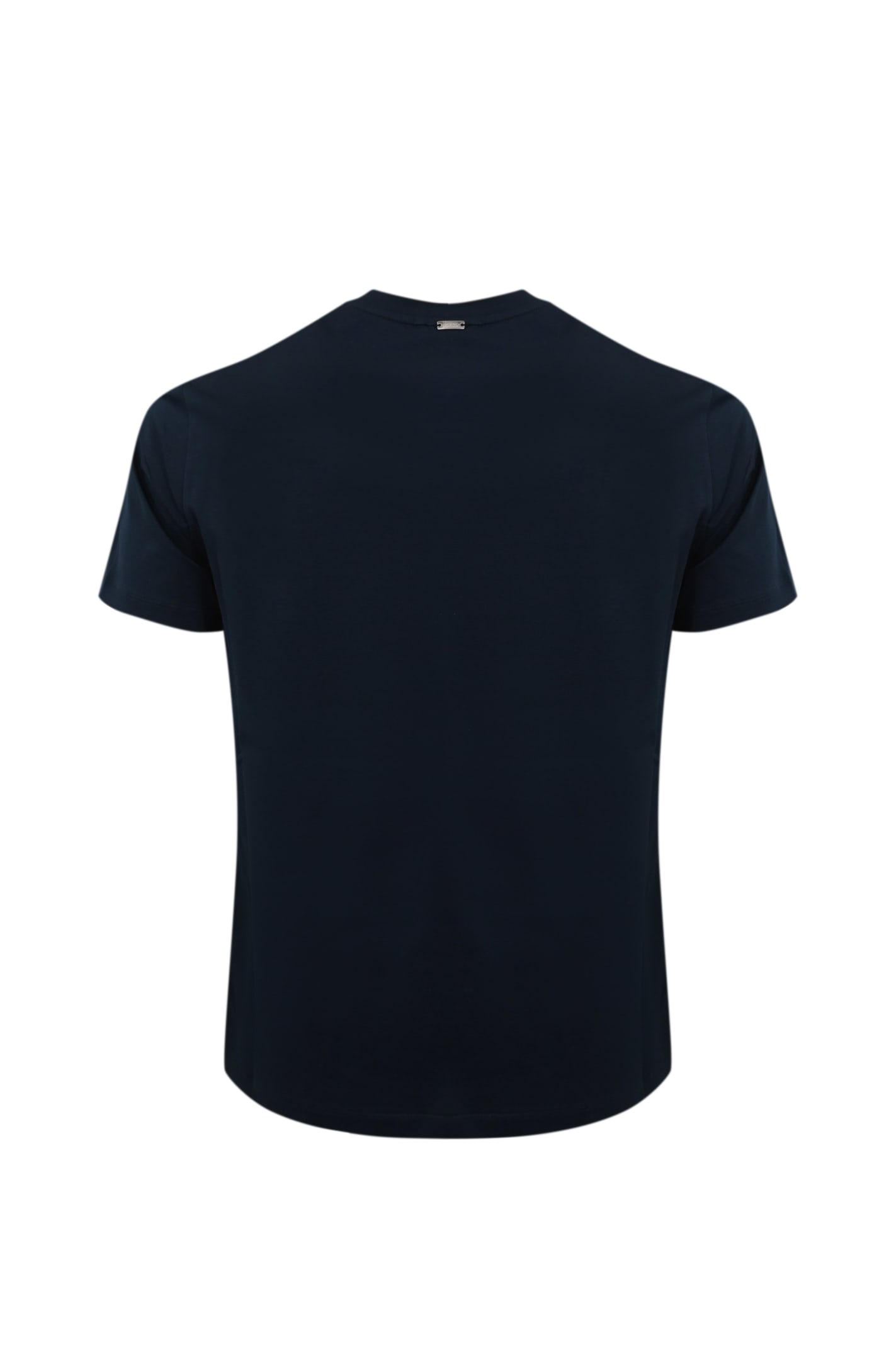 Shop Herno Stretch Cotton T-shirt In Blu