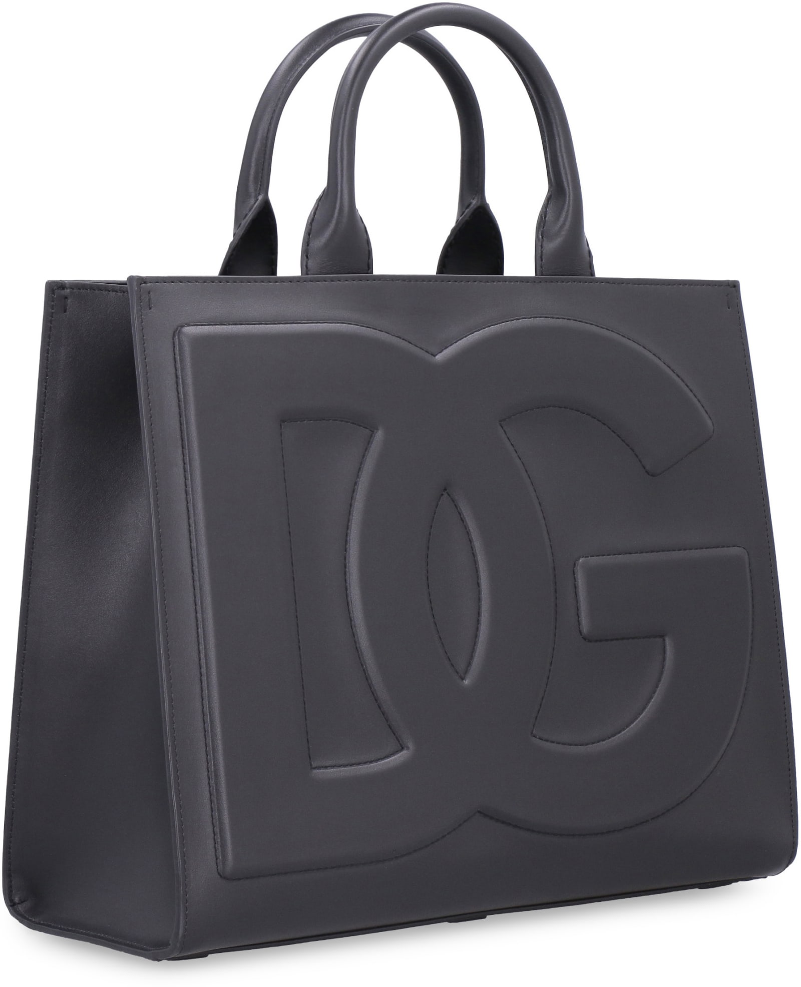 Shop Dolce & Gabbana Dg Daily Leather Tote In Nero