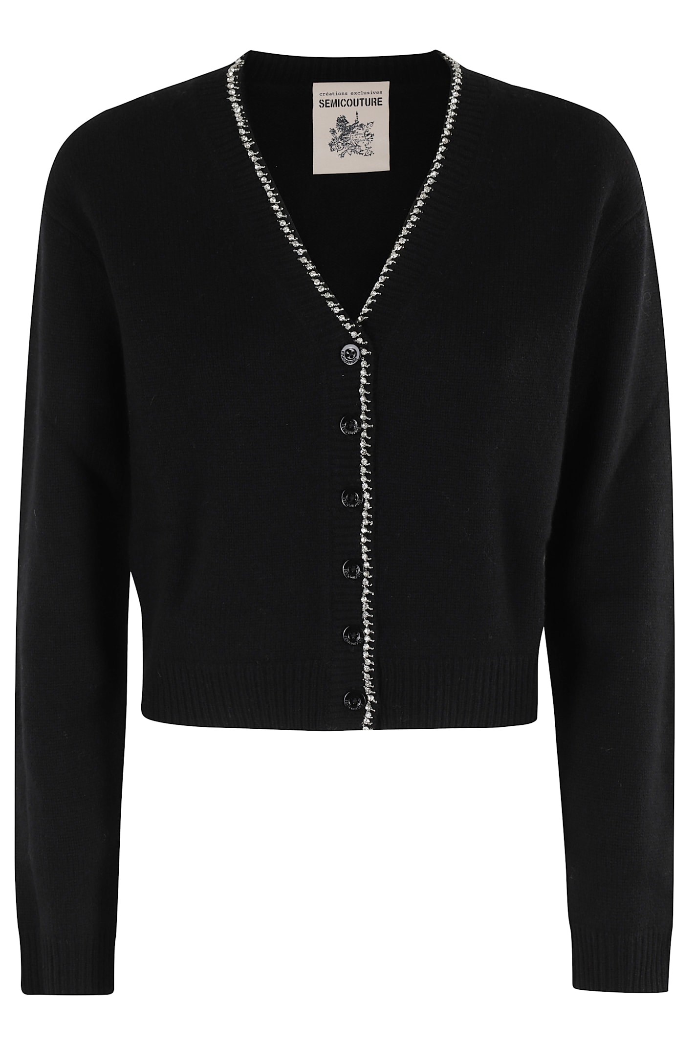 Semicouture Semi Couture Semi Couture Cardigan With Clarinda Pattern In Black