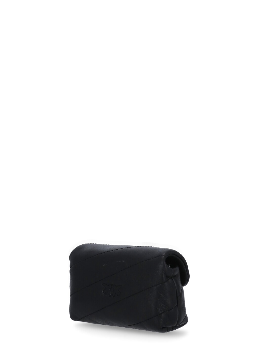 Shop Pinko Micro Love Puff Shoulder Bag In Black