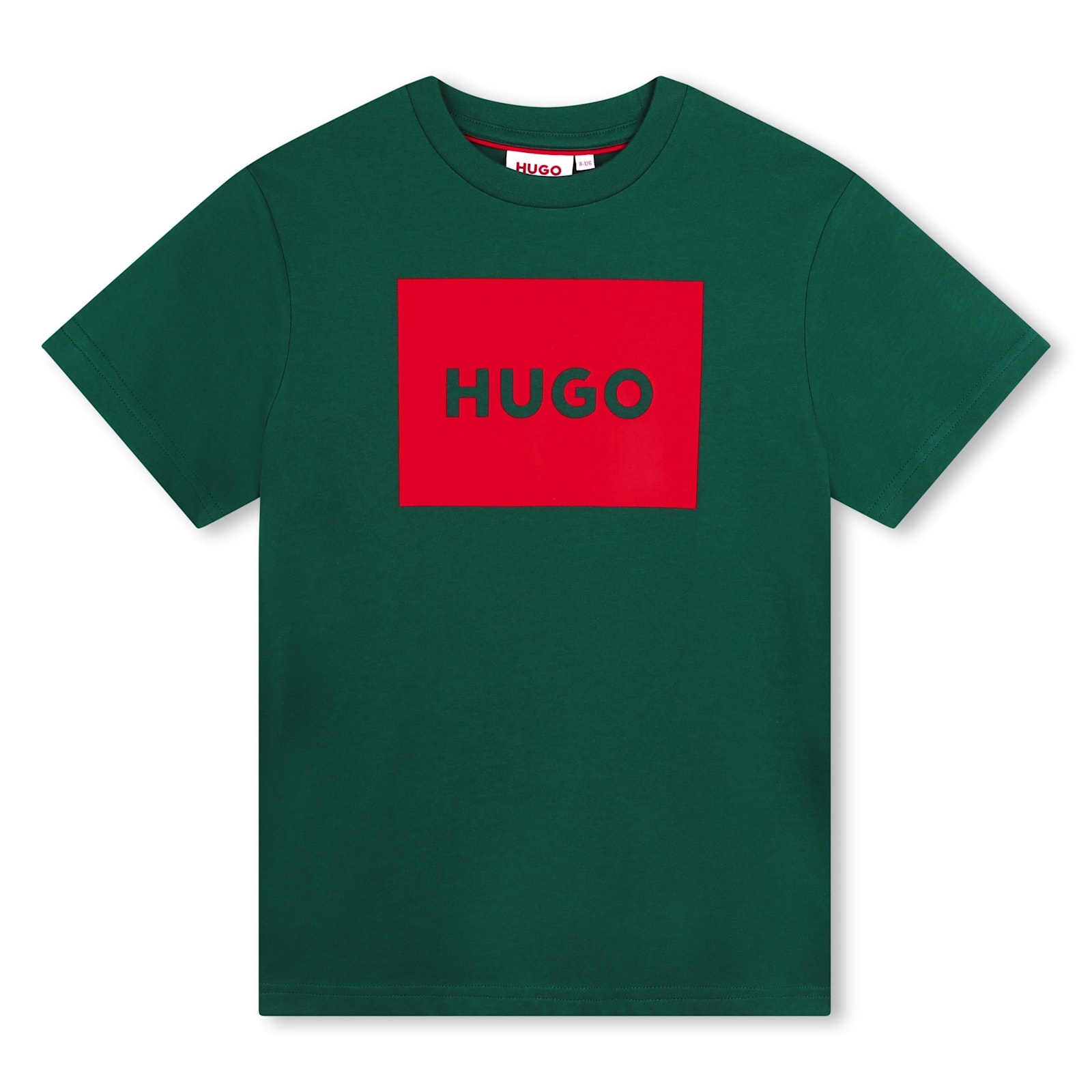 Hugo Boss Kids' T-shirt Con Stampa In Green