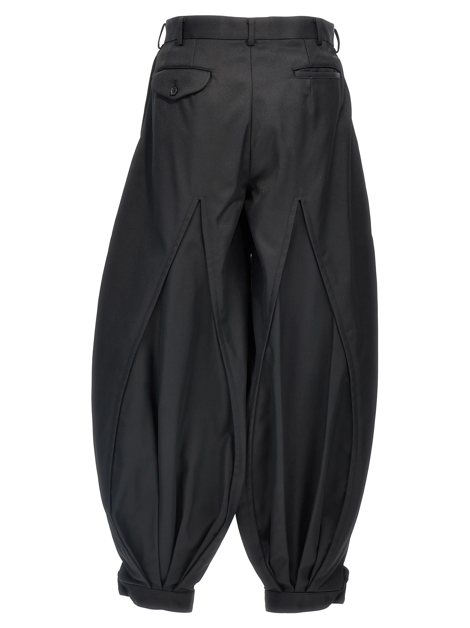 Shop Comme Des Garçons Homme Deux Pleated Trousers In Black