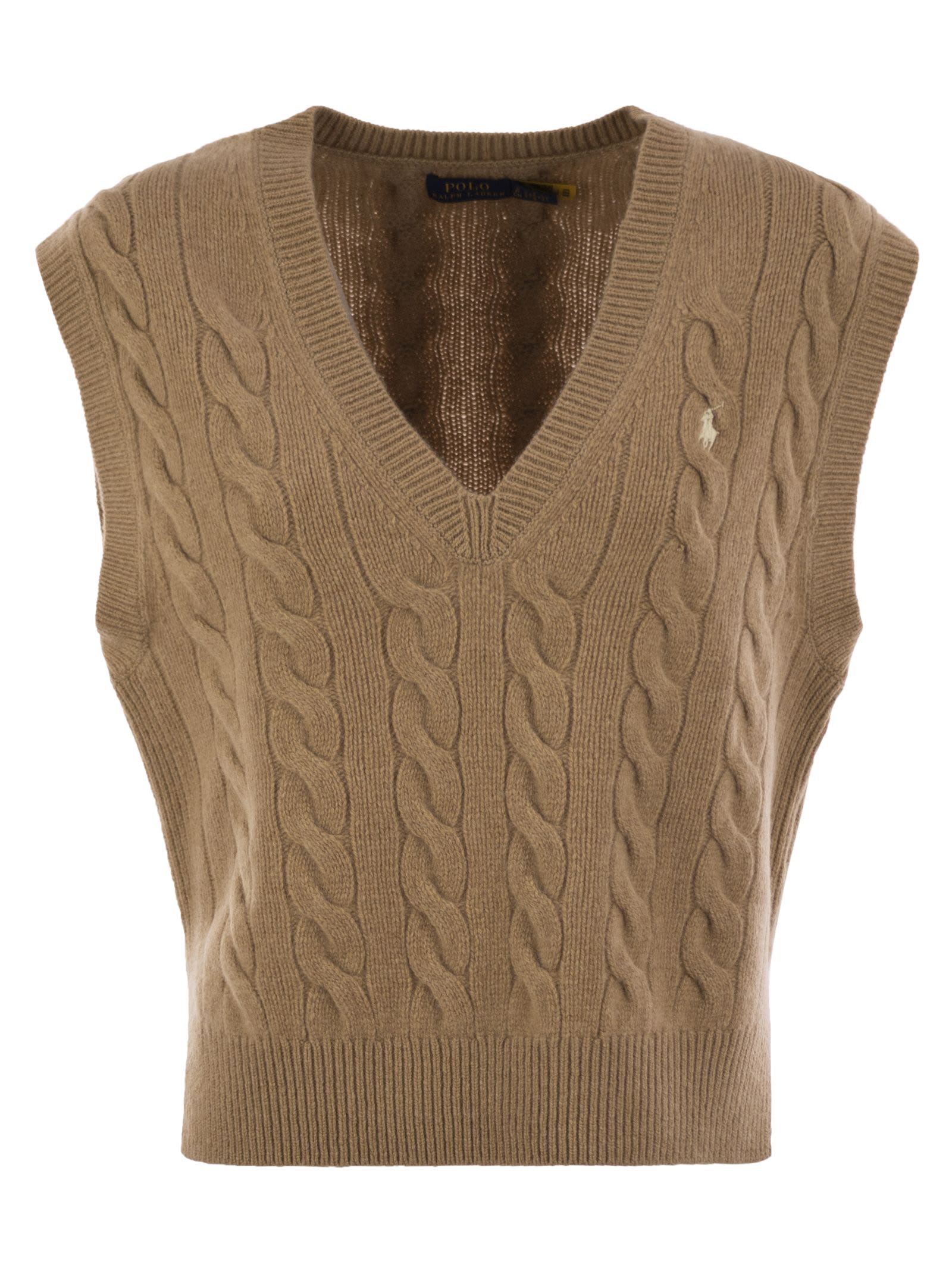 Wool And Cashmere Cable-knit Vest