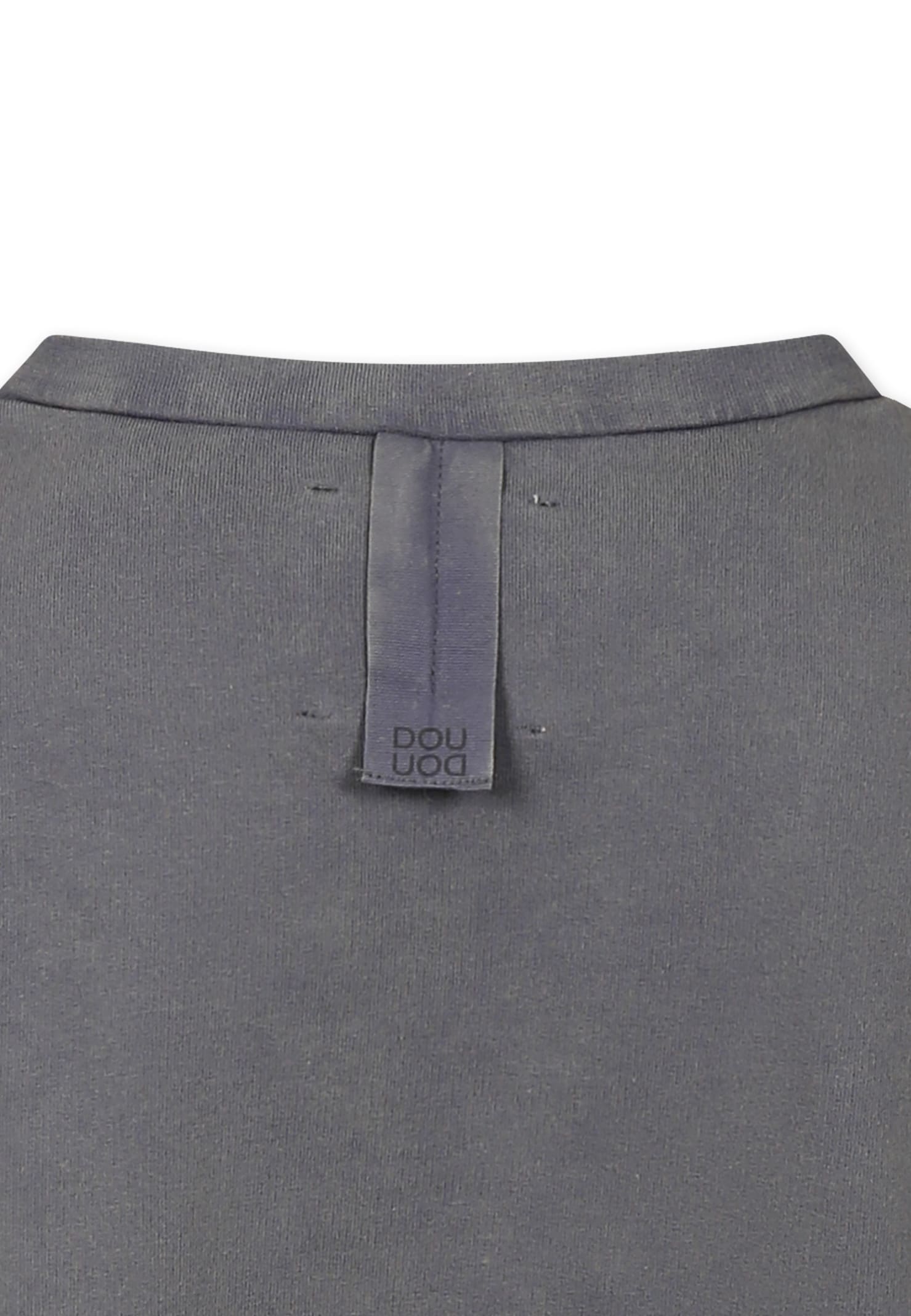 Shop Douuod Grey Crop Sweatshirt For Girl With Logo