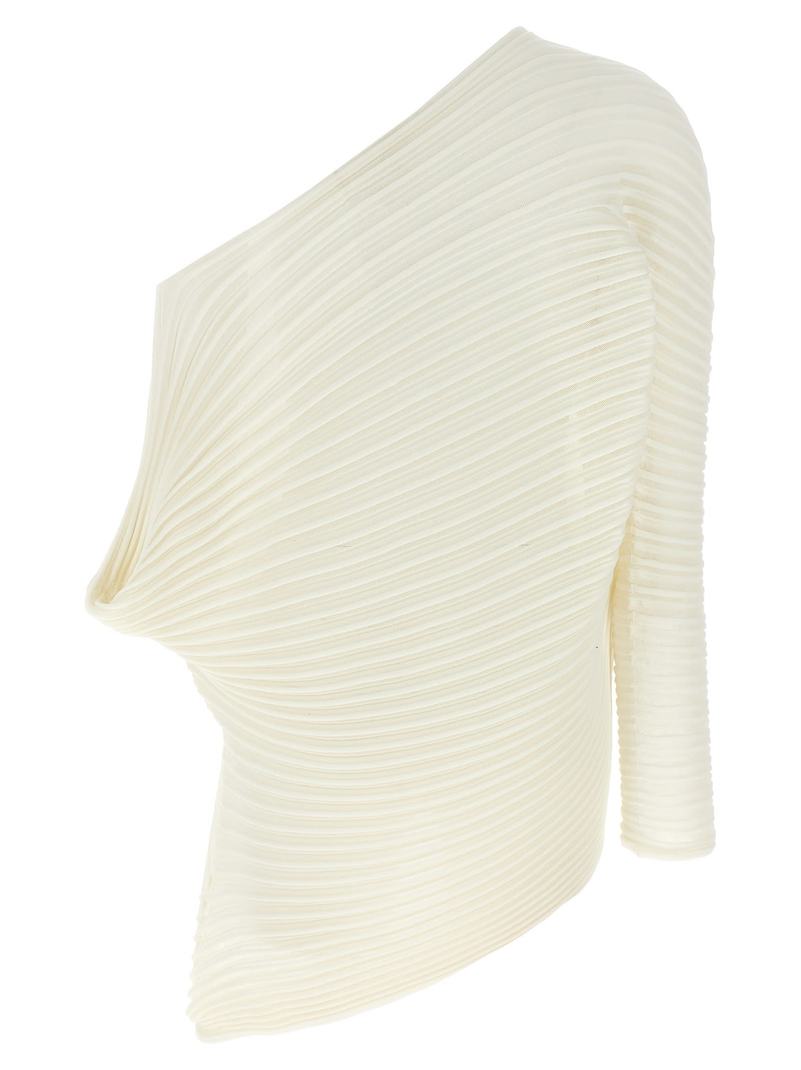 Issey Miyake White Stream Top