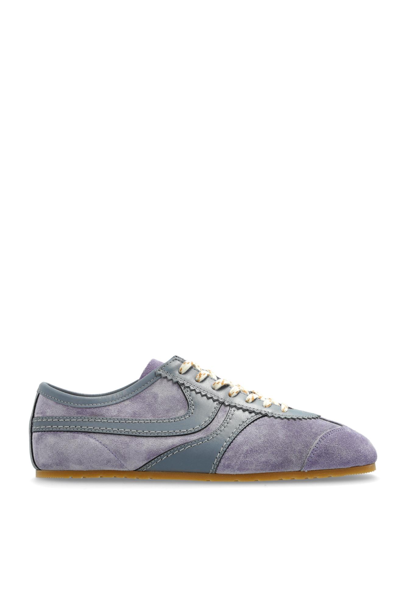 Dries Van Noten Lilac Leather Sneaker In Purple