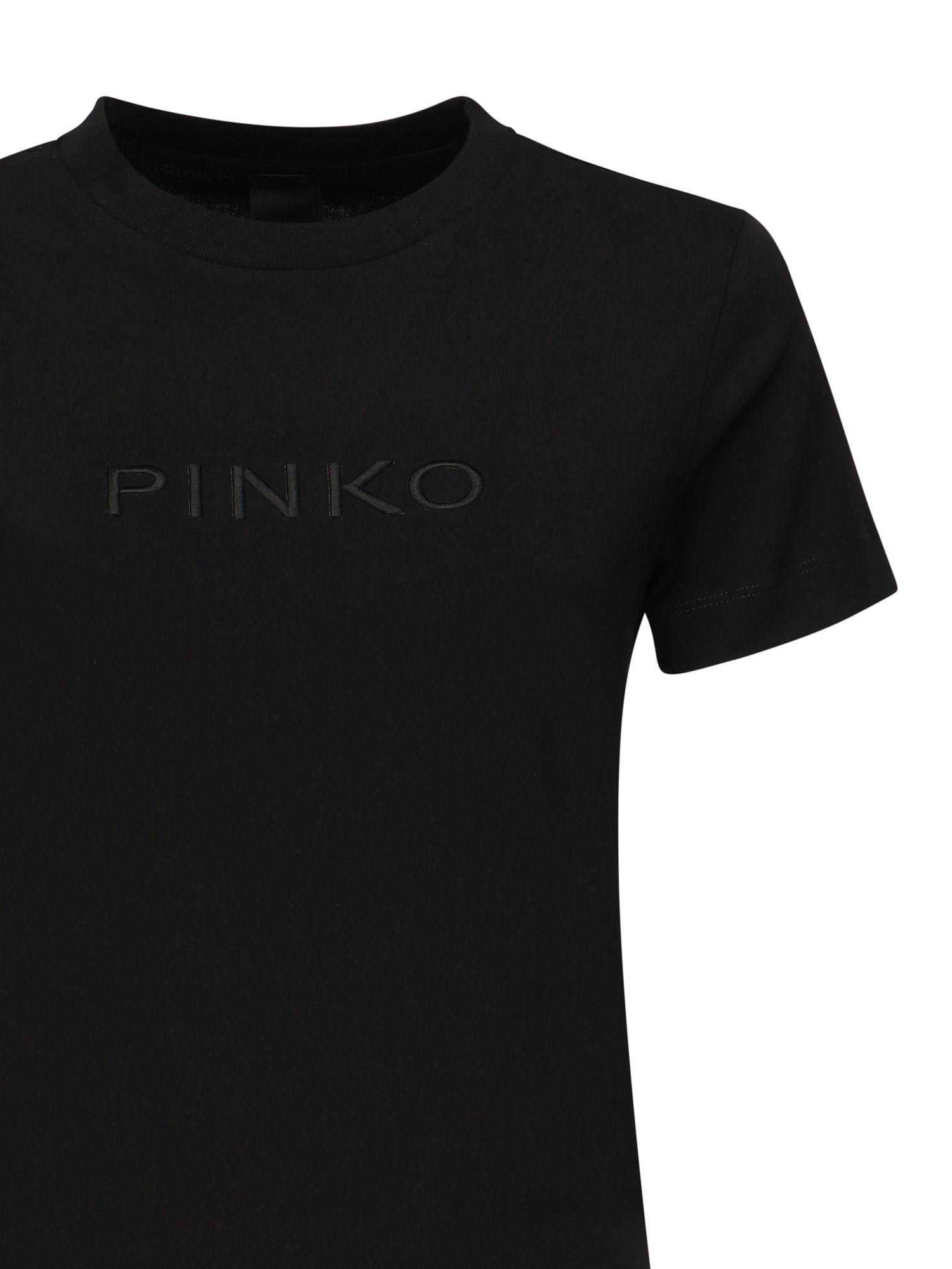 Pinko Logo T-shirt In Black