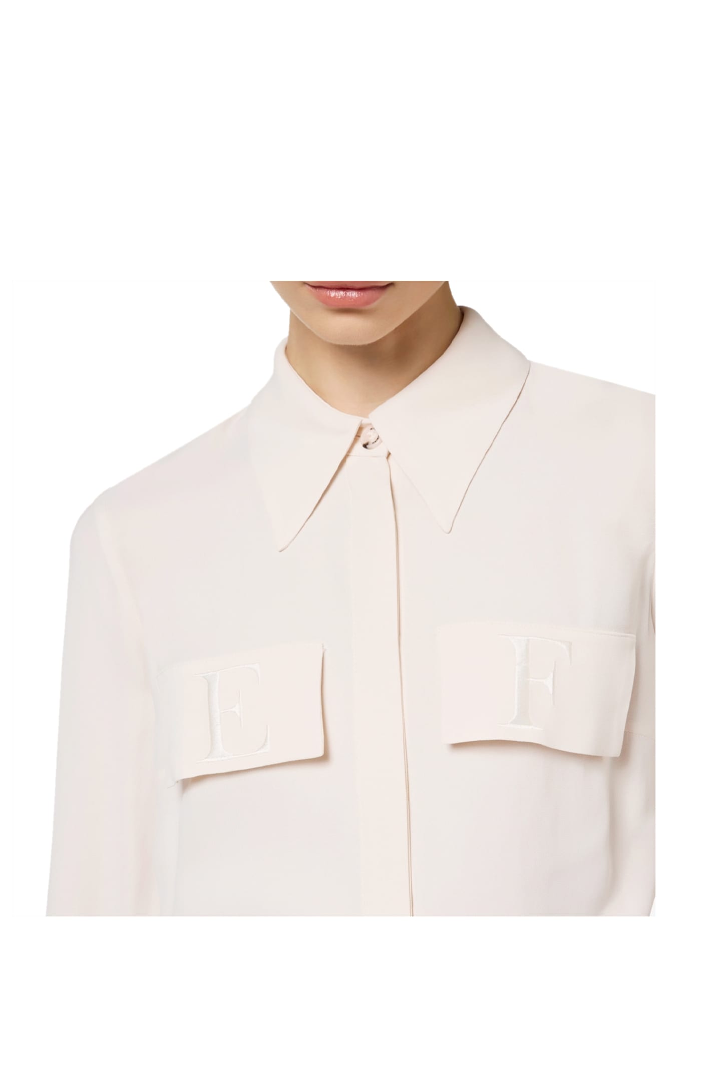 Shop Elisabetta Franchi Shirt In White