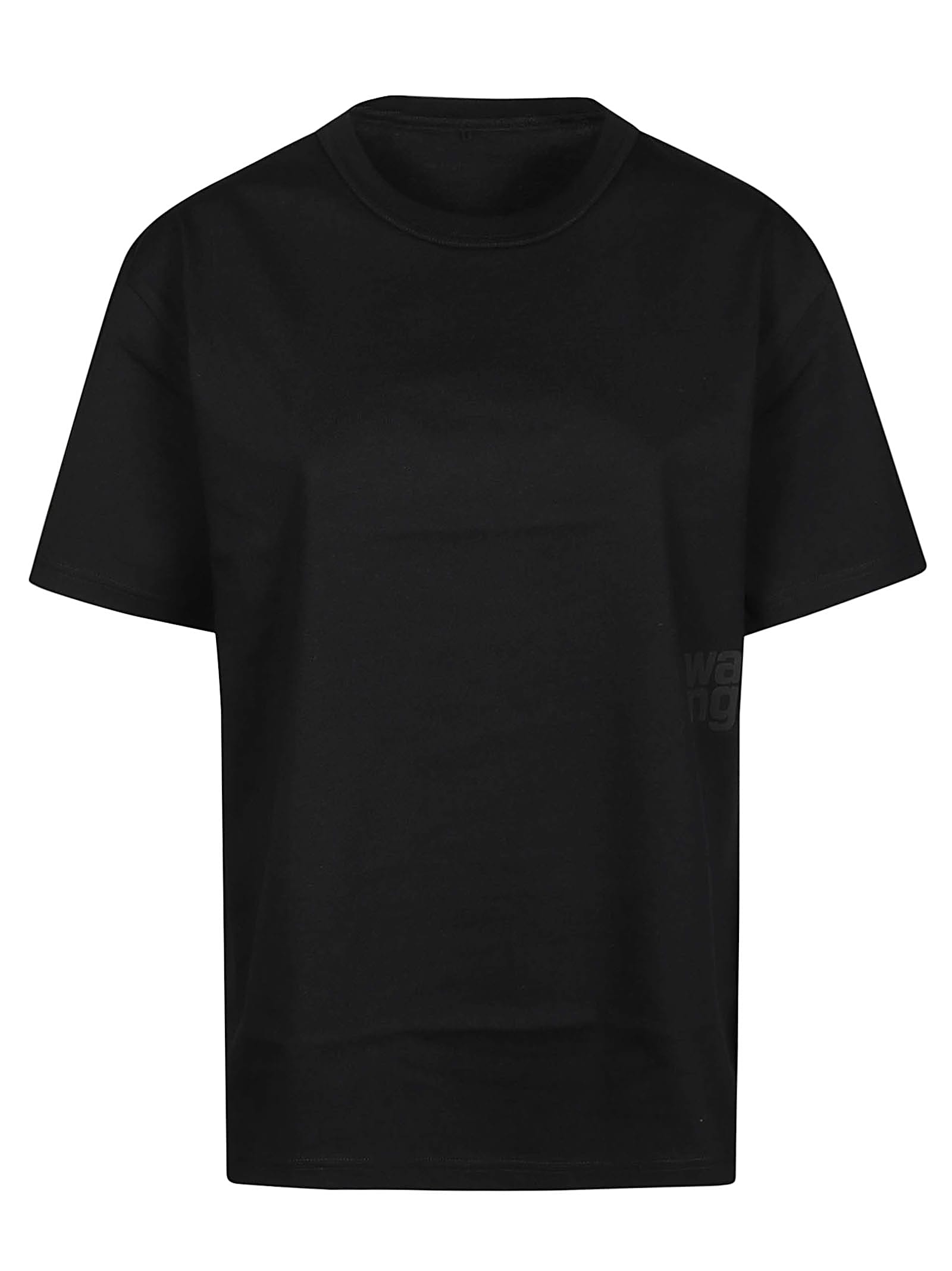 ALEXANDER WANG T PUFF LOGO BOUND NECK ESSENTIAL T-SHIRT 