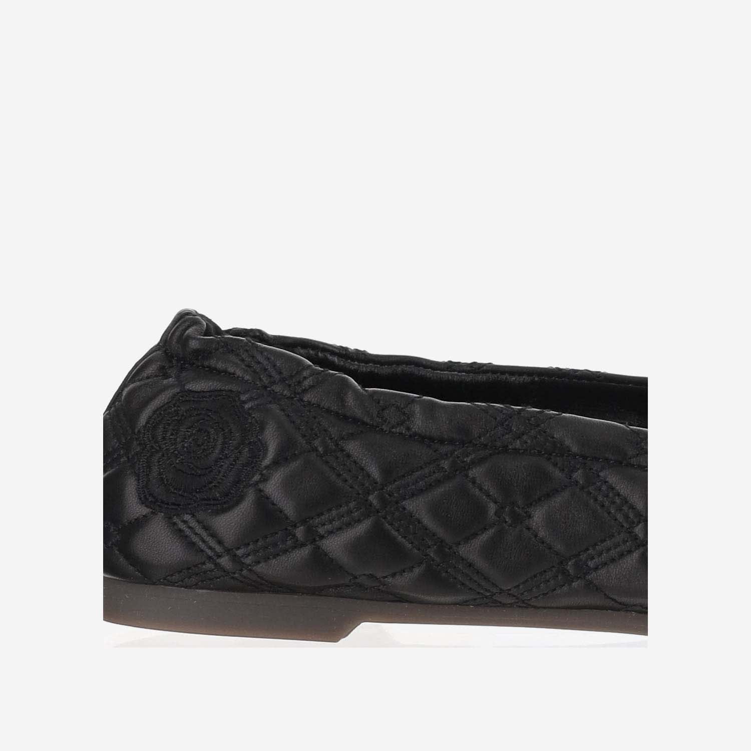 Shop Burberry Quilted Leather Sadler Ballet Flats In Black