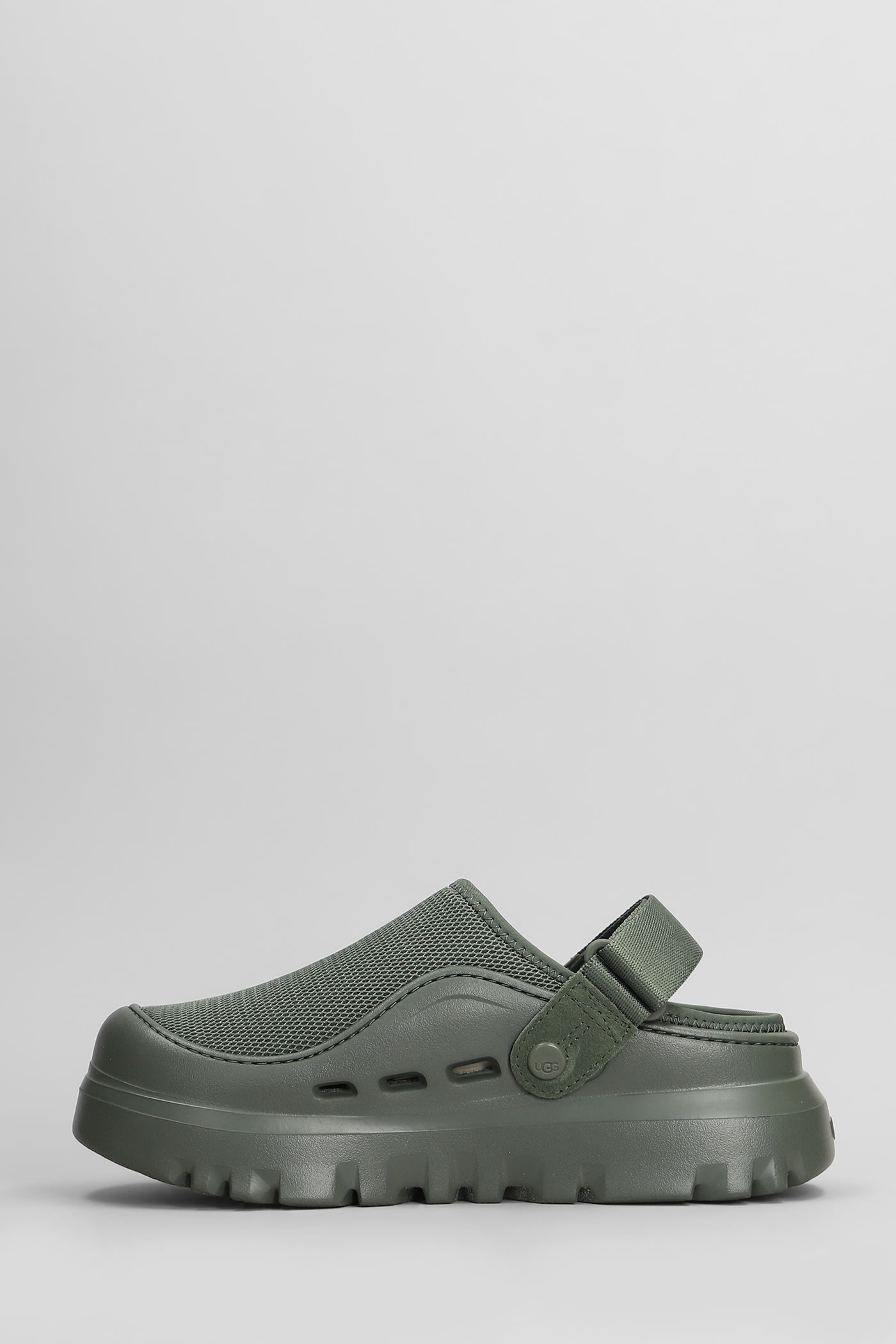 Shop Ugg Peakmod Slipper-mule In Green Rubber/plasic