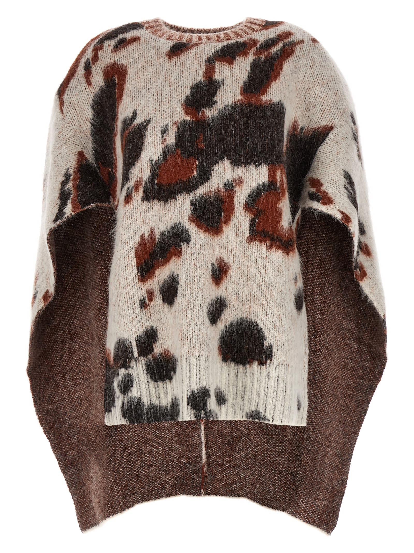 Shop Stella Mccartney Appaloosa Cape Sweater In Multicolor
