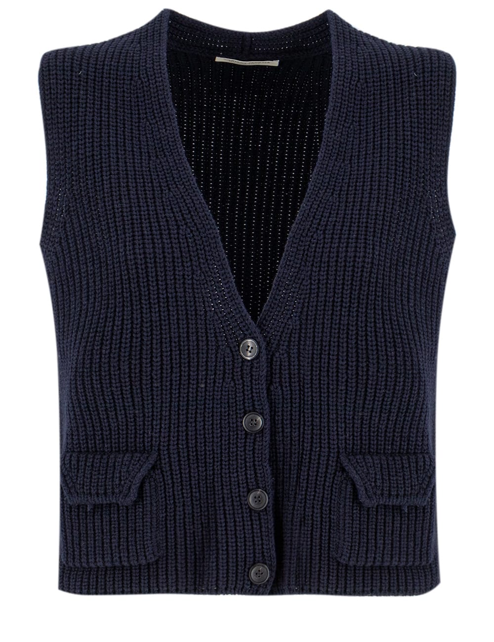 Shop Le Tricot Perugia Gilet In Dark Blue