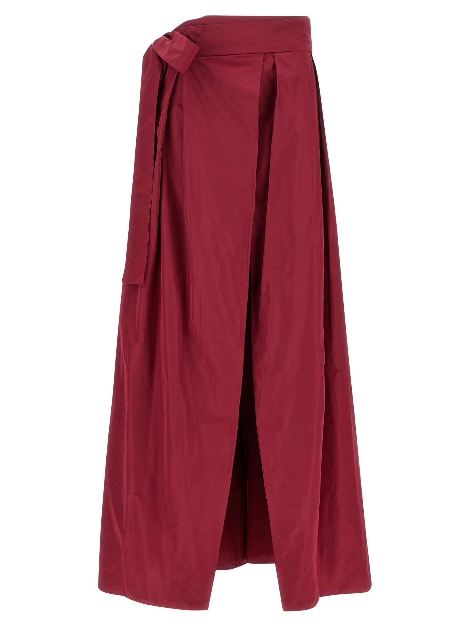 Pinko Maroon Cavallina Skirt In Burgundy