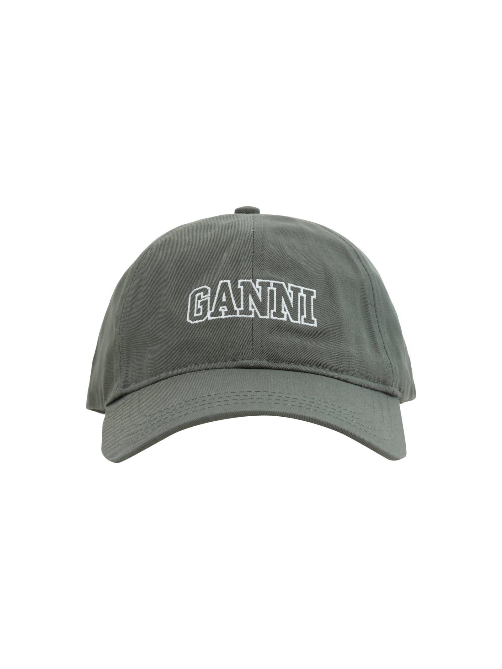 Shop Ganni Baseball Hat In Kalamata