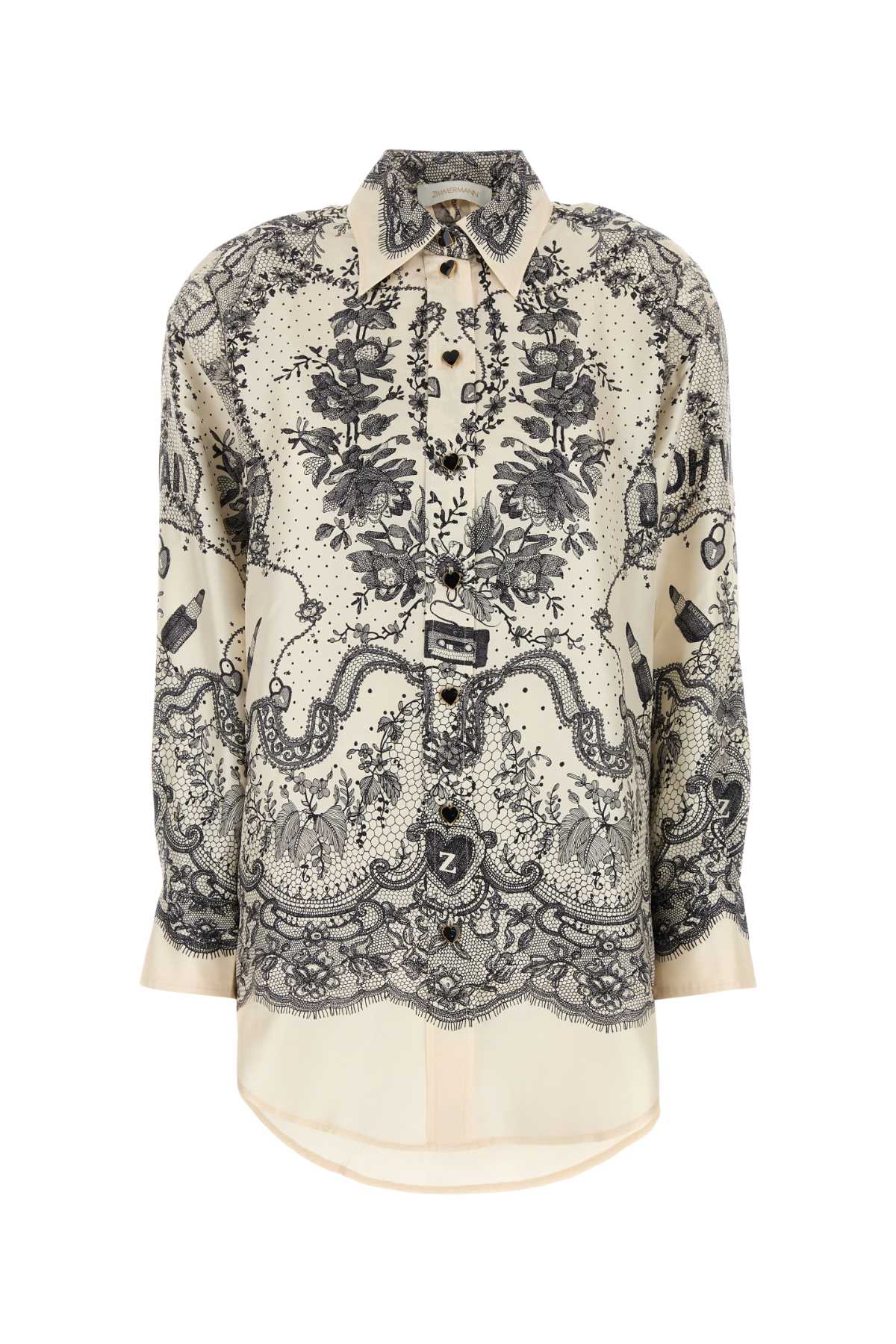 Printed Silk Crush Shirt