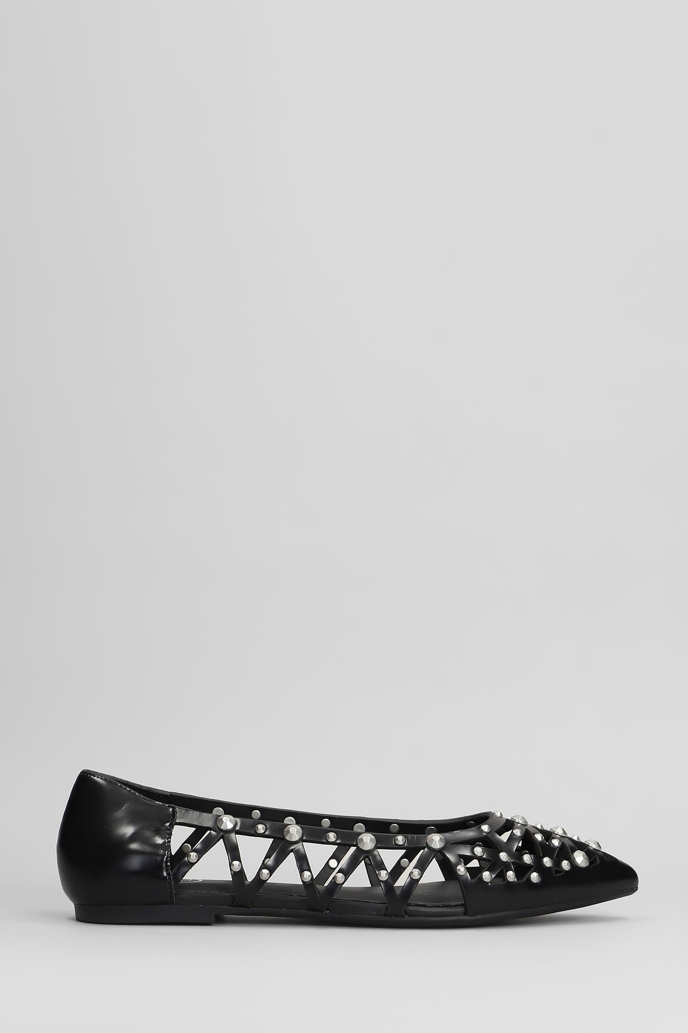Bazaar Bis Ballet Flats In Black Leather