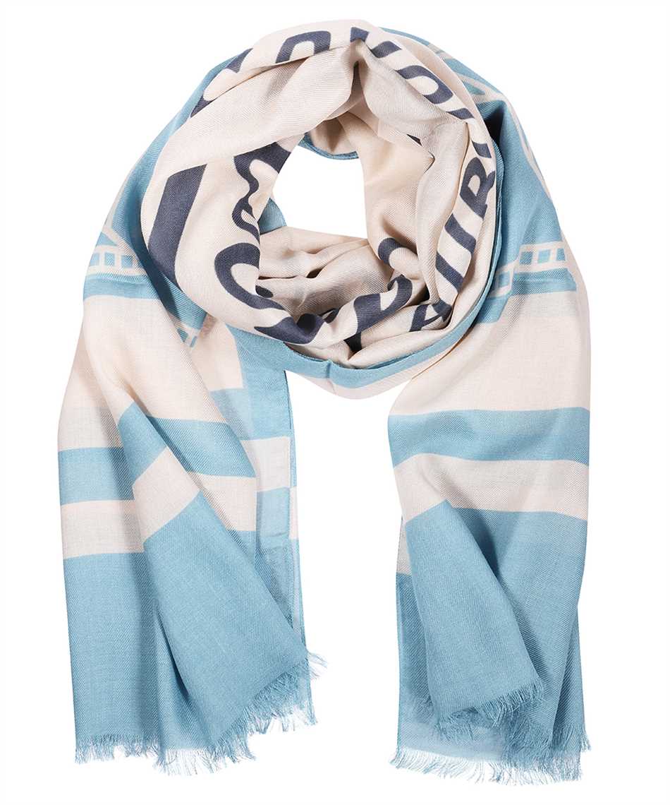 Lanvin Modal And Cashmere Blend Scarf In Light Blue
