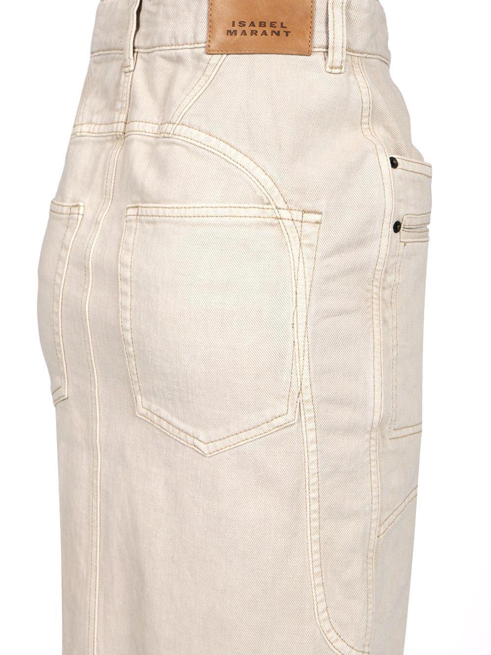 Isabel Marant Wide-leg Beryl Jeans In Ecru In Beige