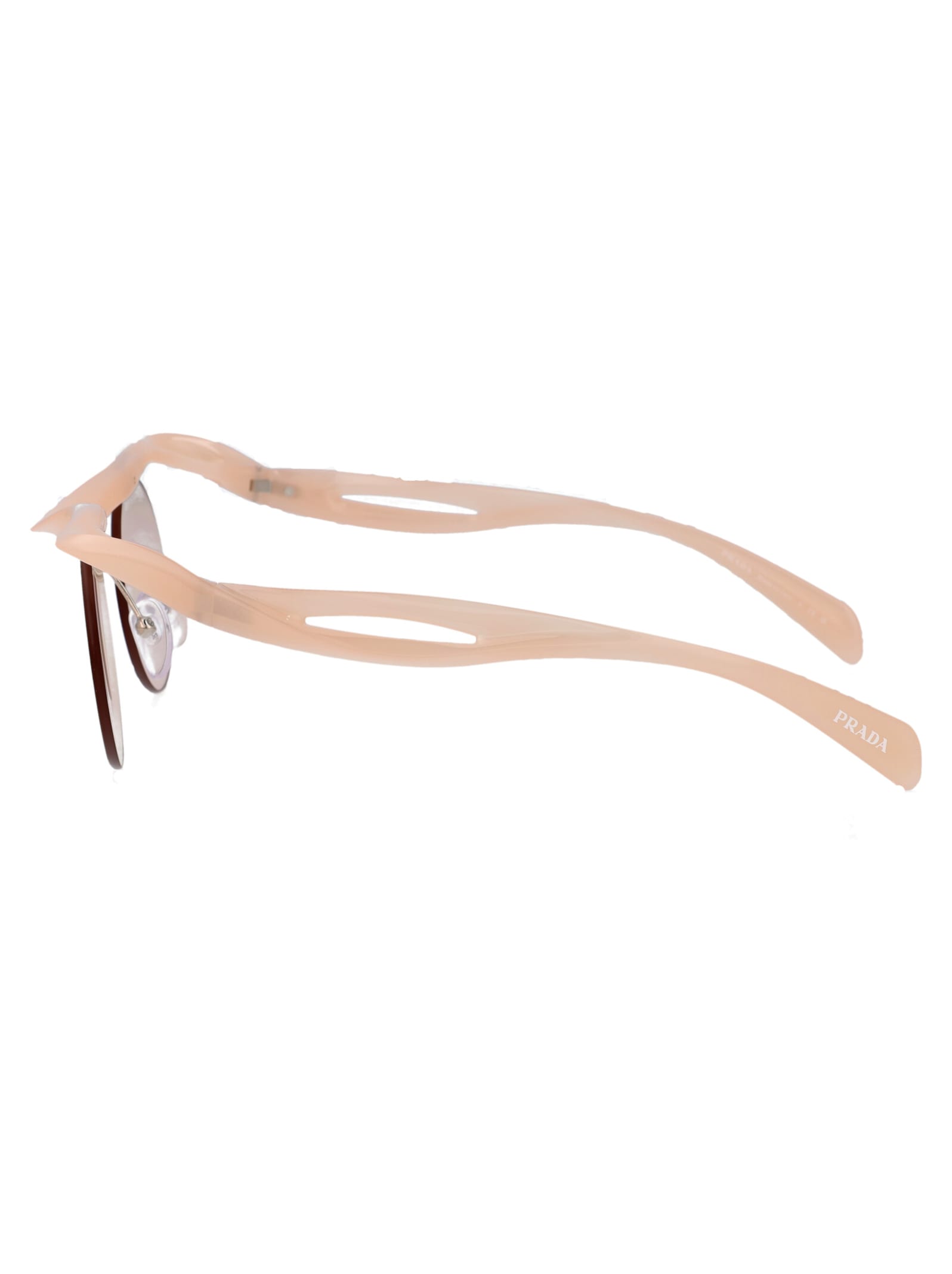 Shop Prada 0pr A24s Sunglasses In 12s0b8 Opal Peach