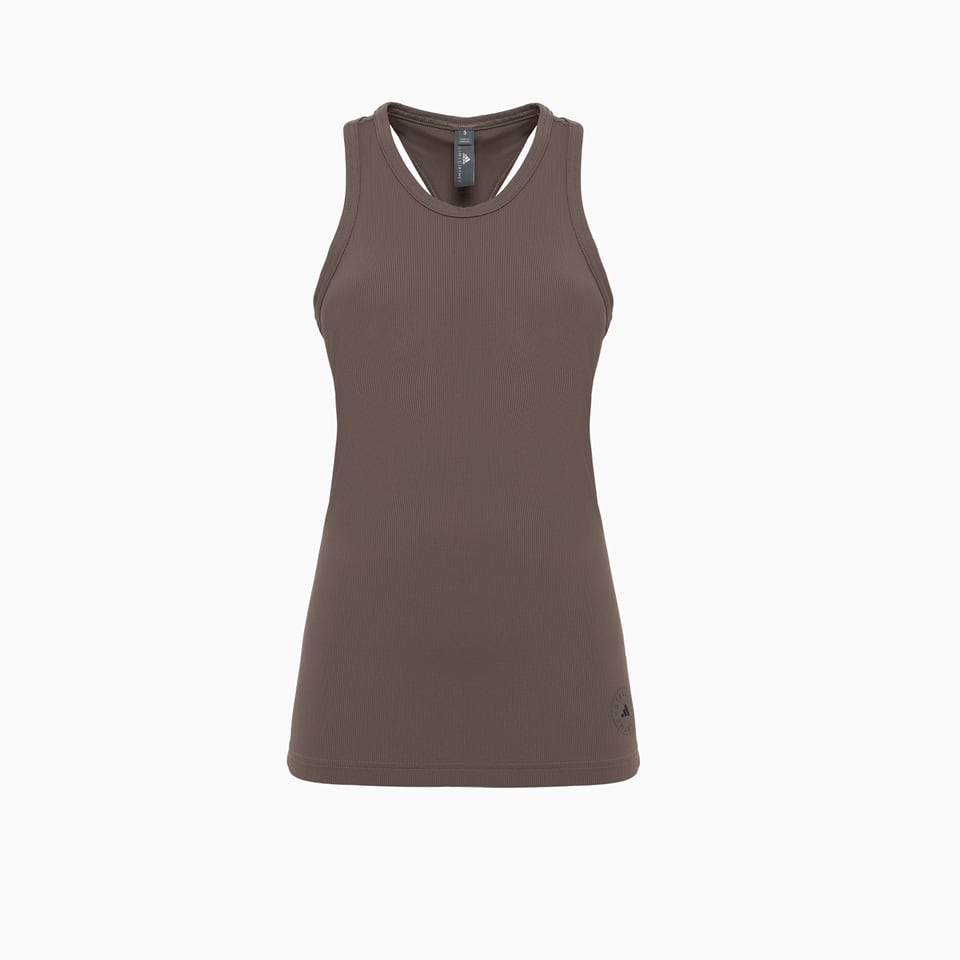Adidas By Stella Mccartney Ribbed Top In Brown