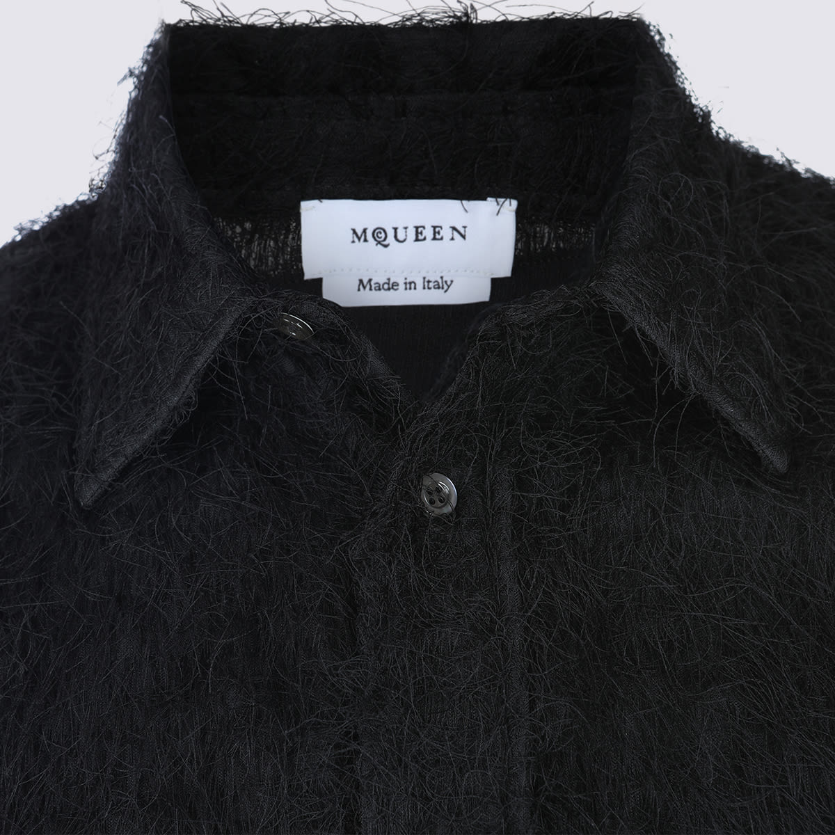 Alexander Mcqueen Harness Fringed Shirt In Black