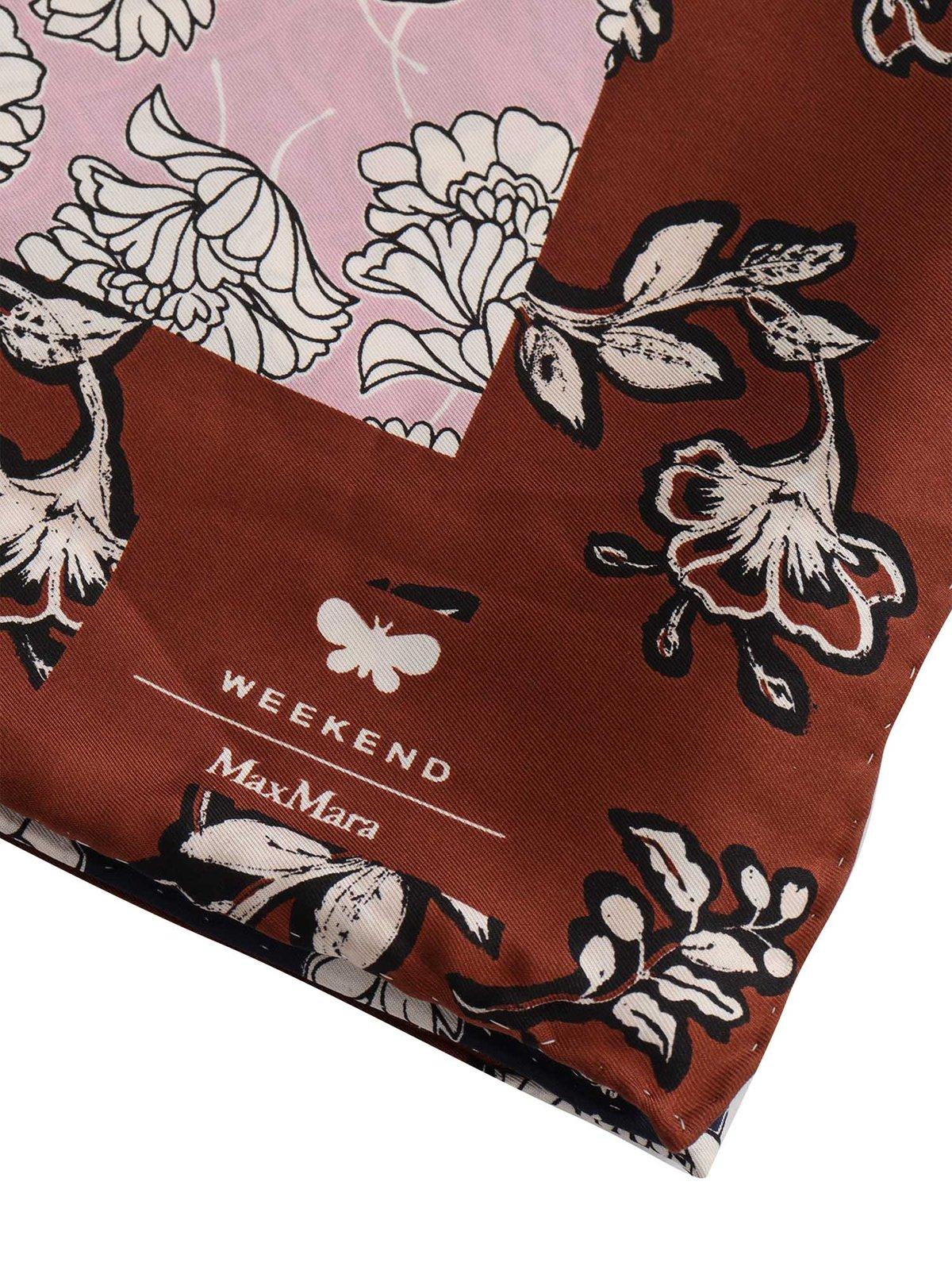 Shop Weekend Max Mara All-over Printed Scarf In Multicolor