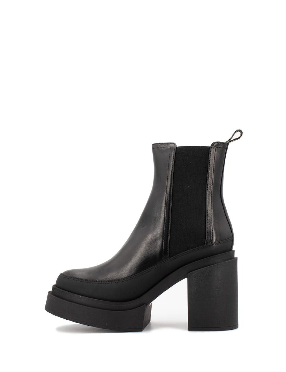 Fabiana Filippi Leather Ankle Boots In Nero
