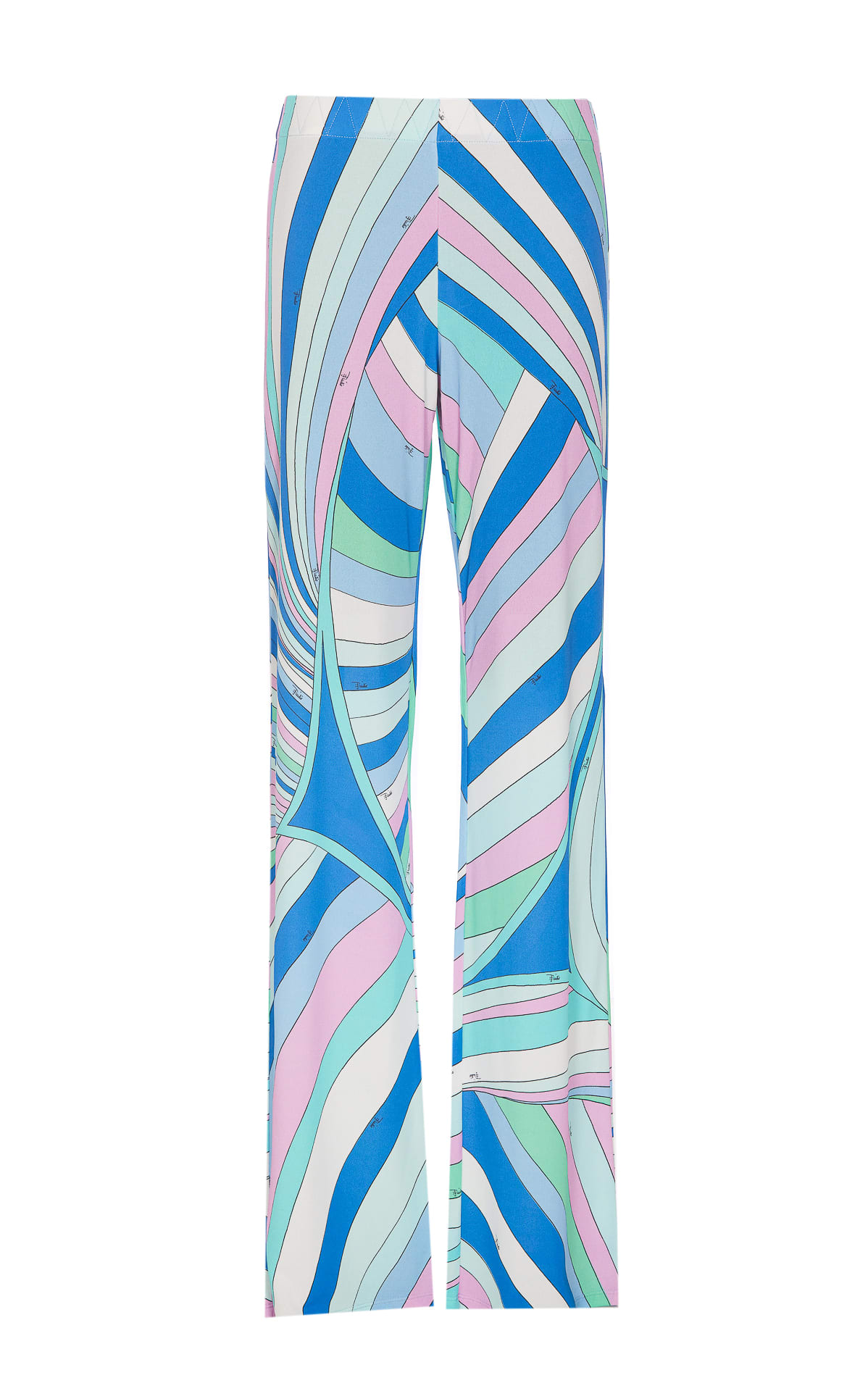 Shop Pucci Marmo Print Pants In Clear Blue