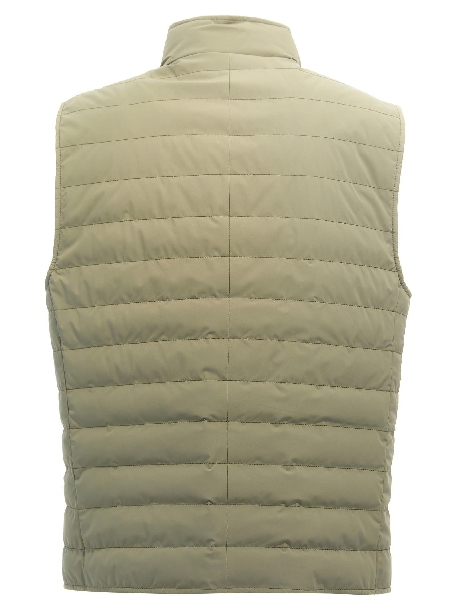 Shop Brunello Cucinelli Padded Vest In Green