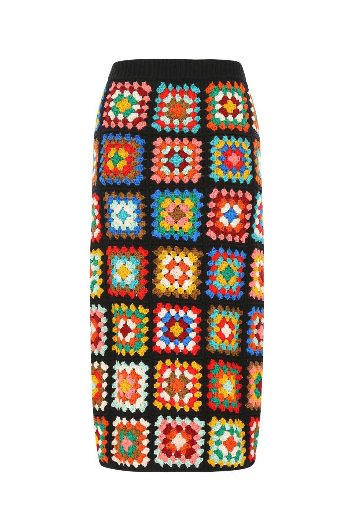 Shop Alanui Multicolor Crochet Skirt In 1085