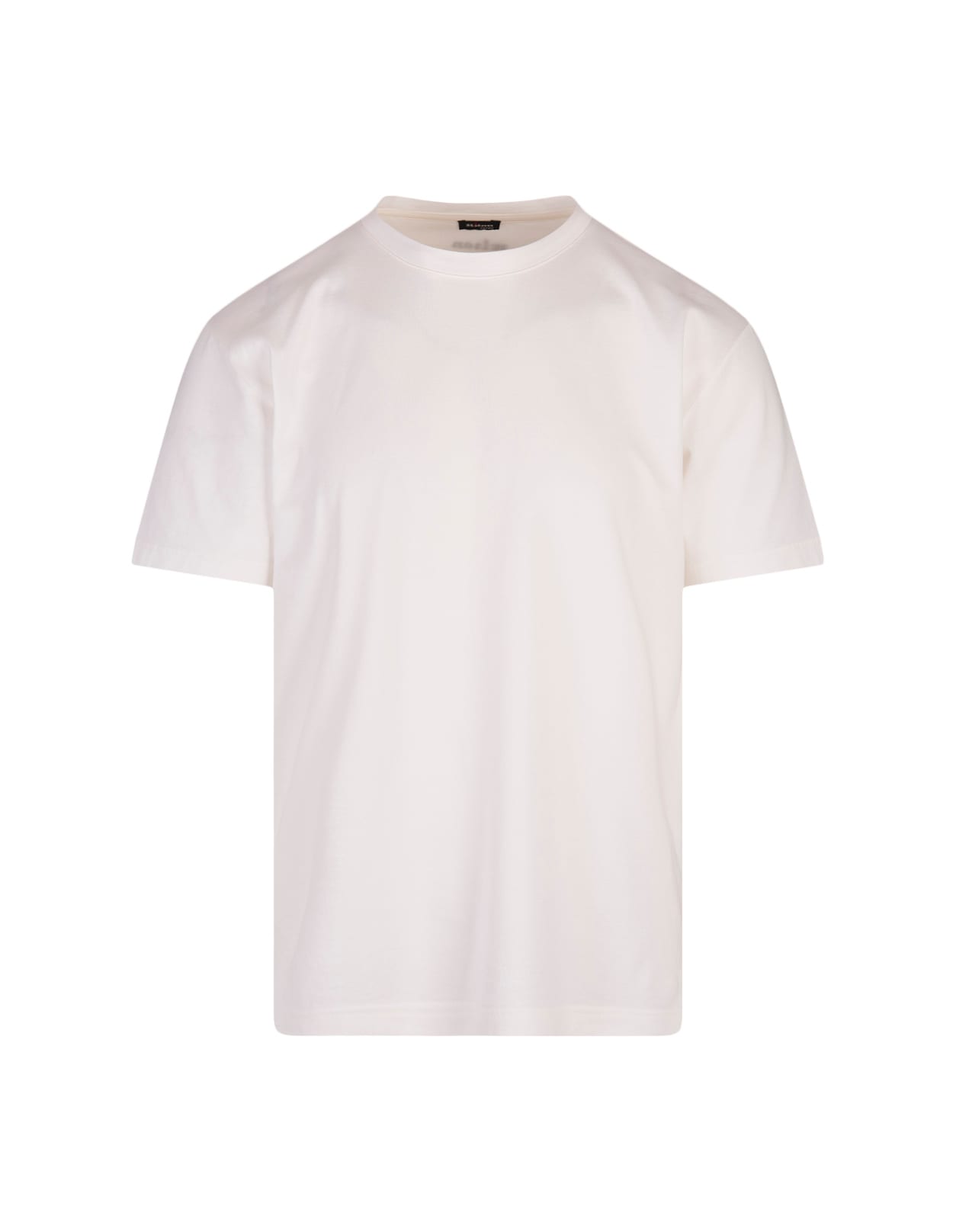 White Classic T-shirt With Back Logo