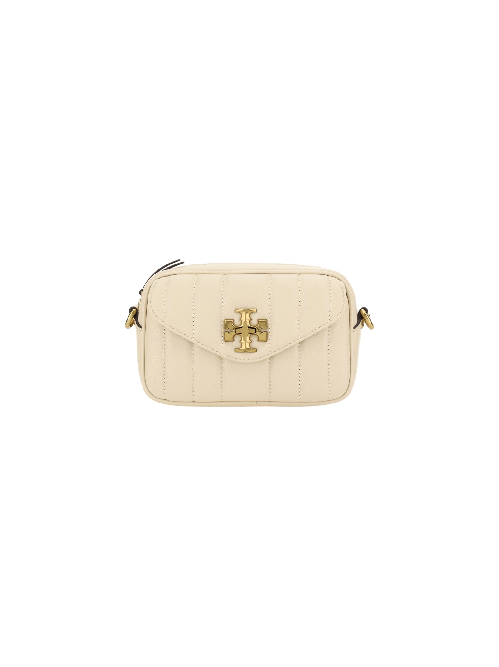 Tory Burch Kira Quilted Leather Camera Shoulder Bag In Brie