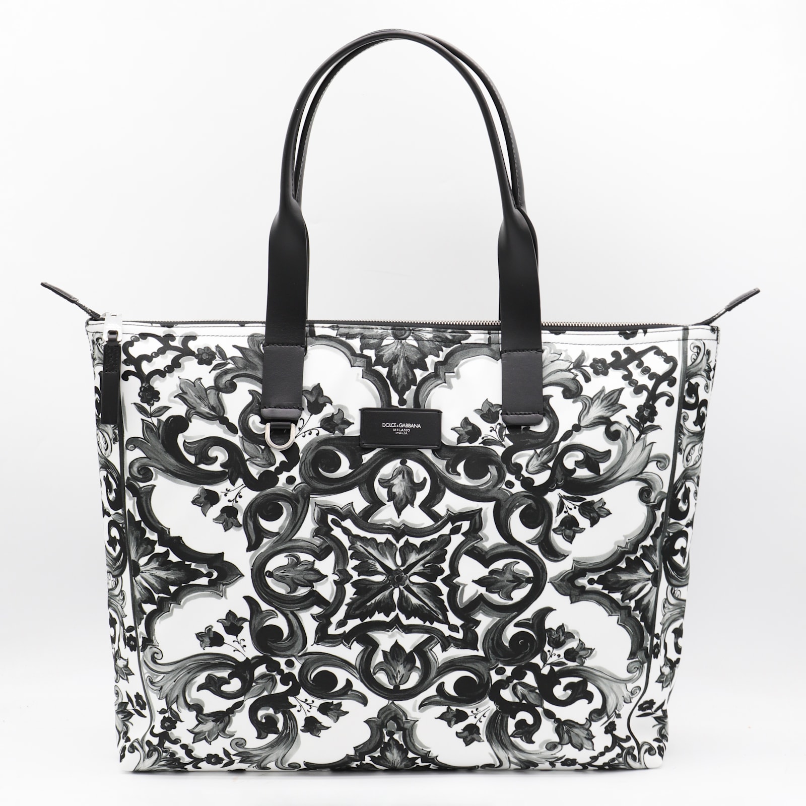 Black And White Majolica Totes