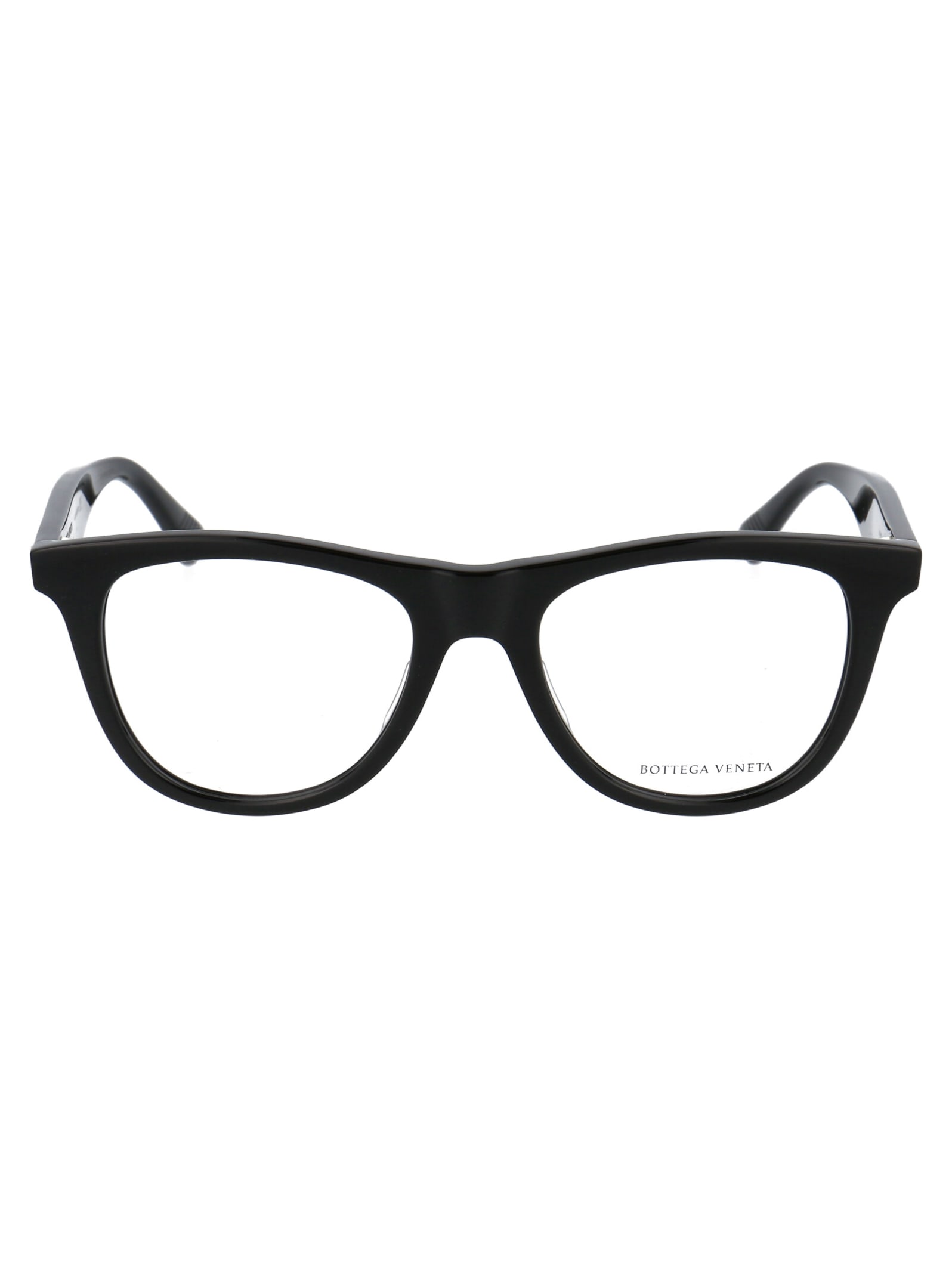 Shop Bottega Veneta Bv1019o Glasses In 001 Black Black Transparent