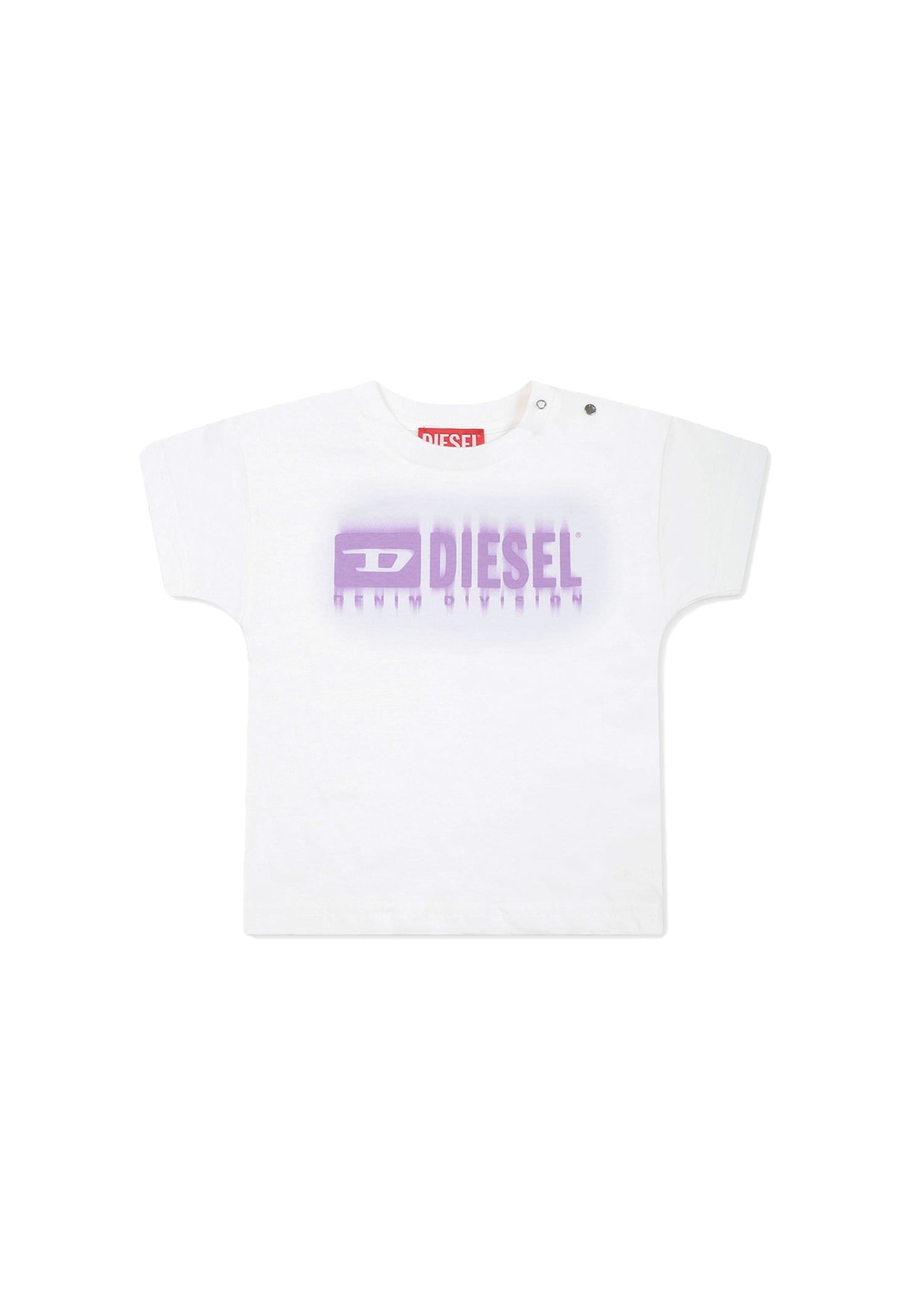 Diesel White T-shirt For Baby Girl With Logo In White