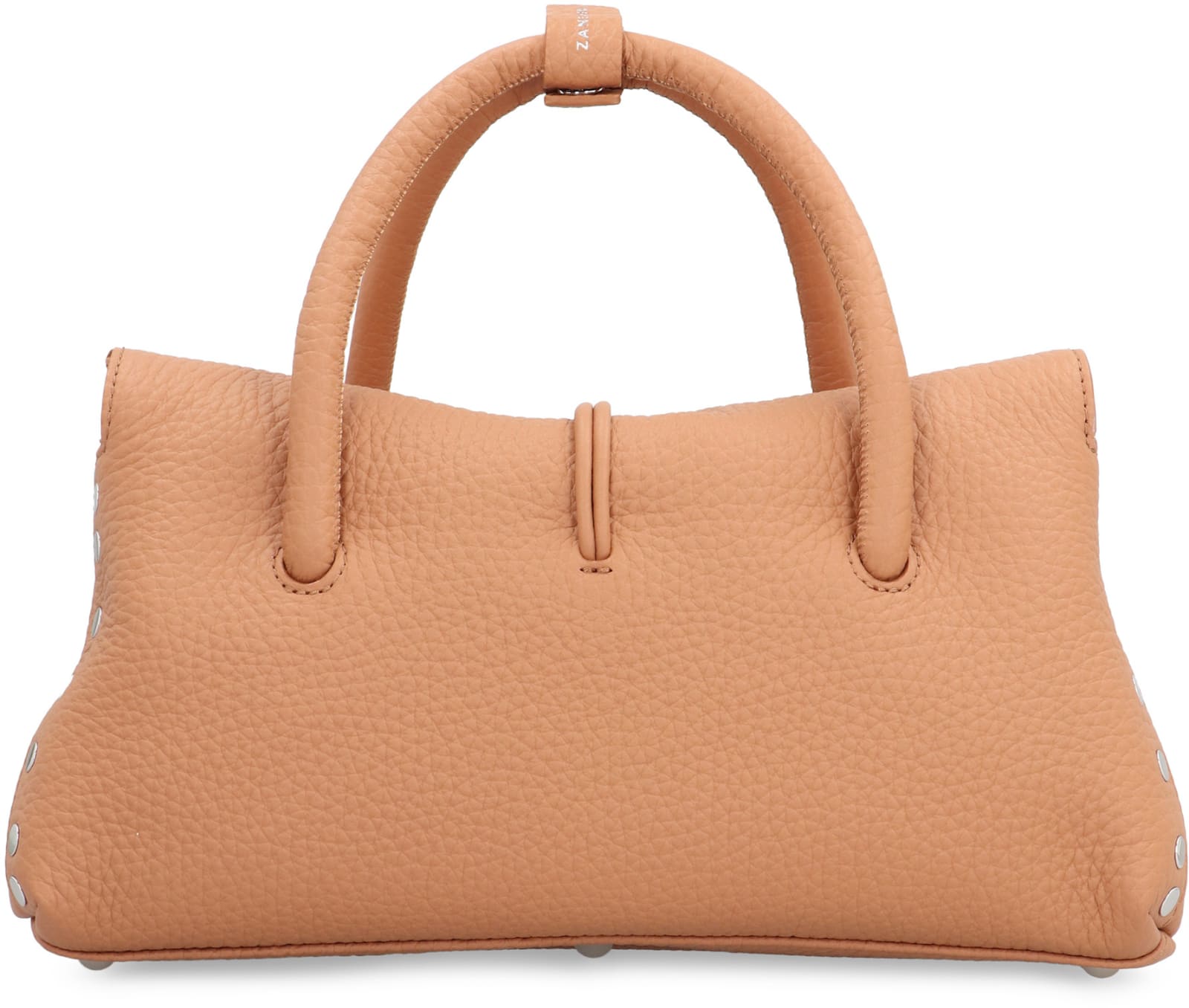Zanellato Dotta Centauro S Hammered Leather Handbag With Shoulder Strap