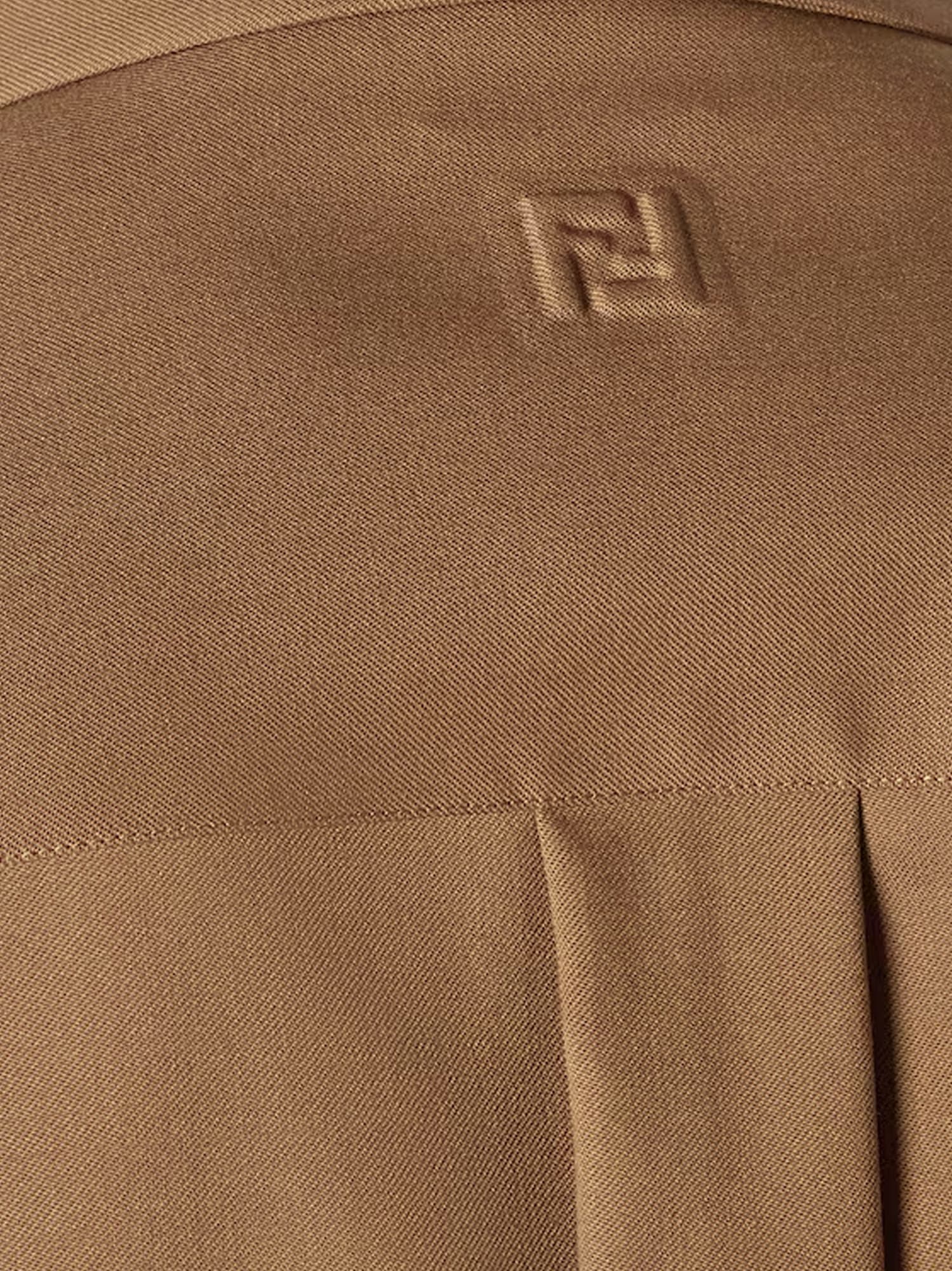 Fendi Rust-colored Wool Shirt In Brown