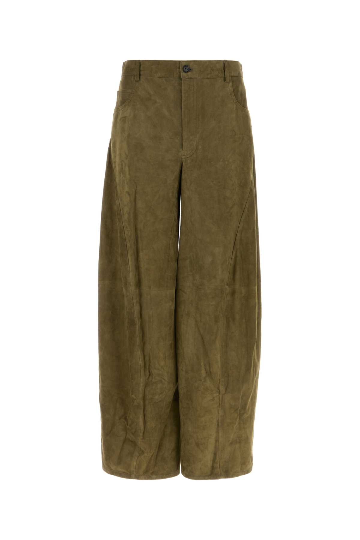 Marni Olive Green Suede Pant