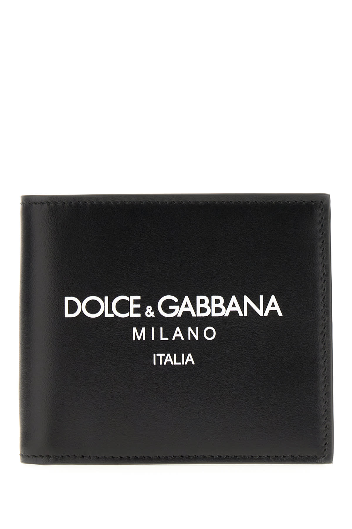 Dolce & Gabbana Black Leather Wallet In Hnii7