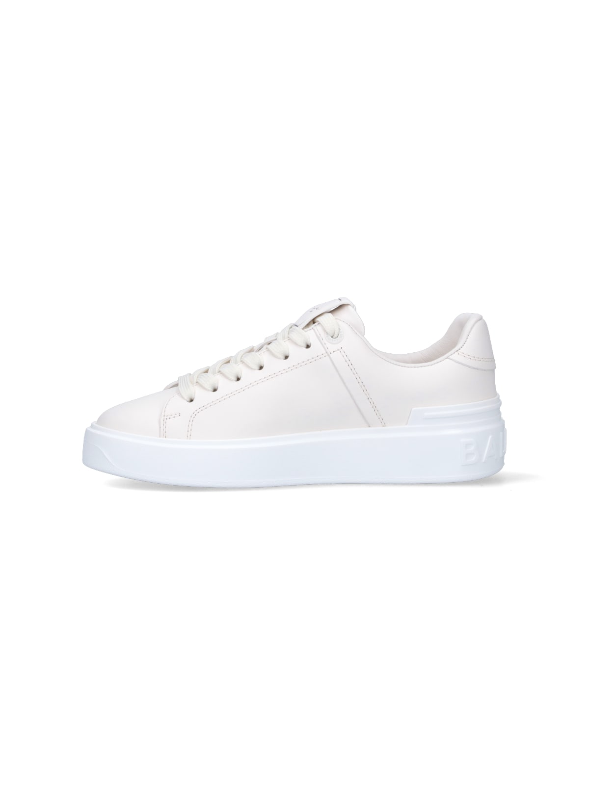 Shop Balmain B-court Sneakers In White