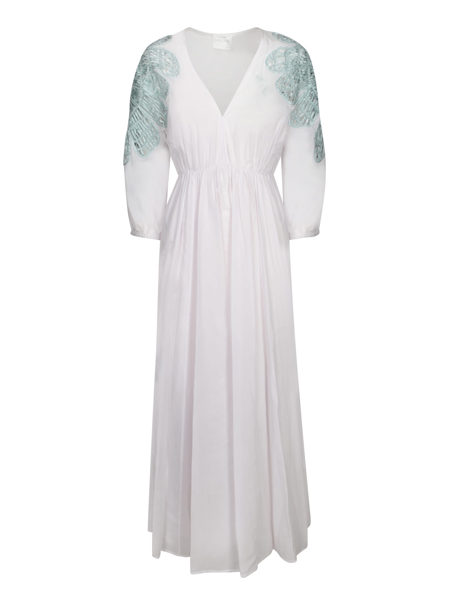 Forte_Forte Embroidered Voile White Midi Dress