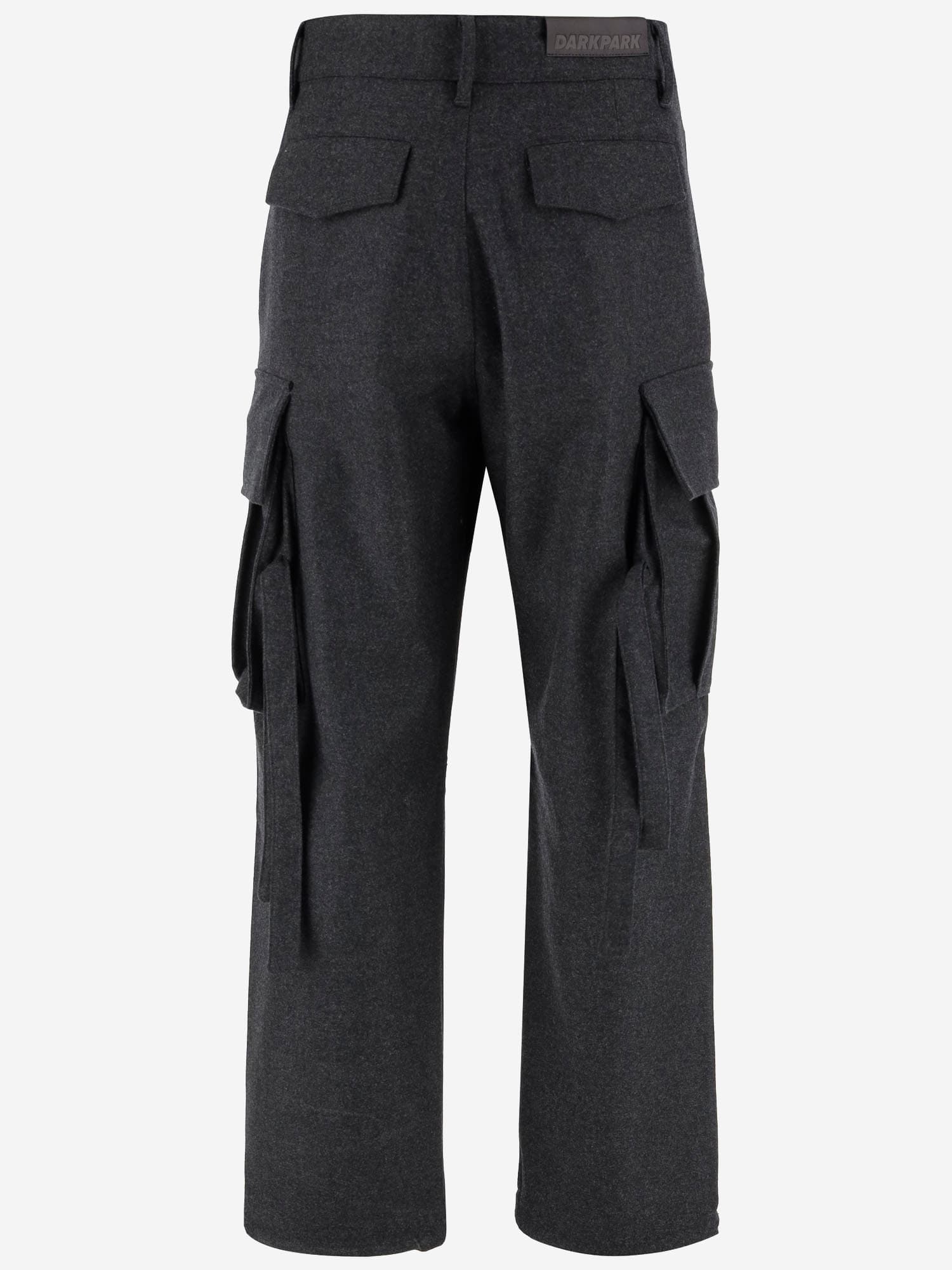 Darkpark Cargo-pocket Wool Trousers In Black
