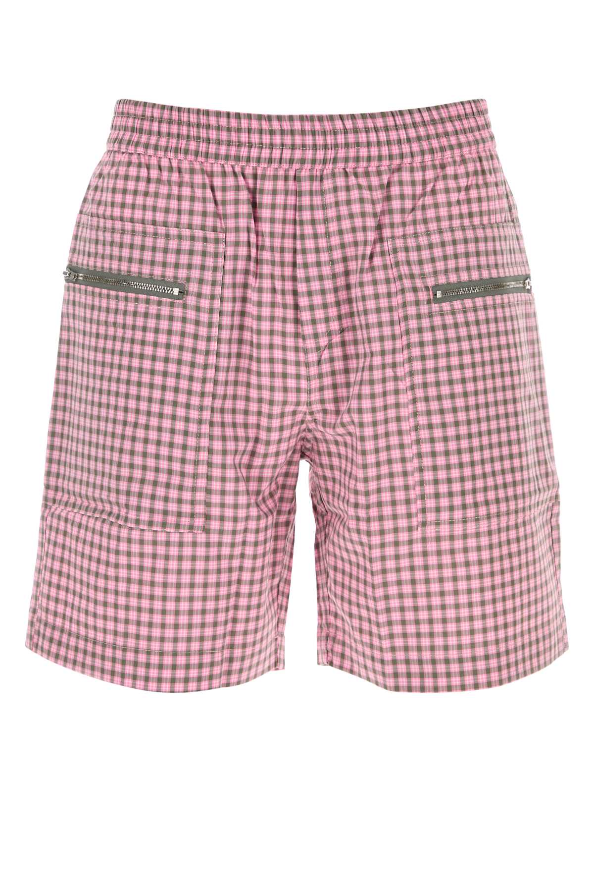 Gimaguas Embroidered Cotton Quique Bermuda Shorts In Pink