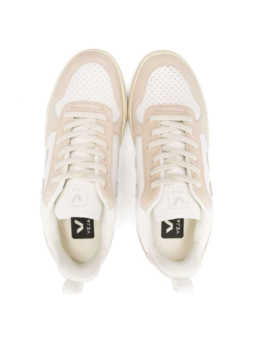 Shop Veja White Sneaker With Pink Inserts In Leather Boy